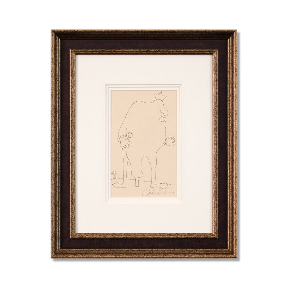 JOHN LENNON SIGNED SKETCH (1 of 1)