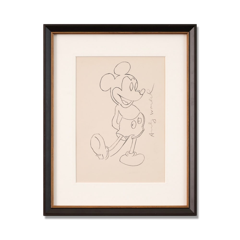 ANDY WARHOL SIGNED MICKEY MOUSE DRAWING (1 of 1)
