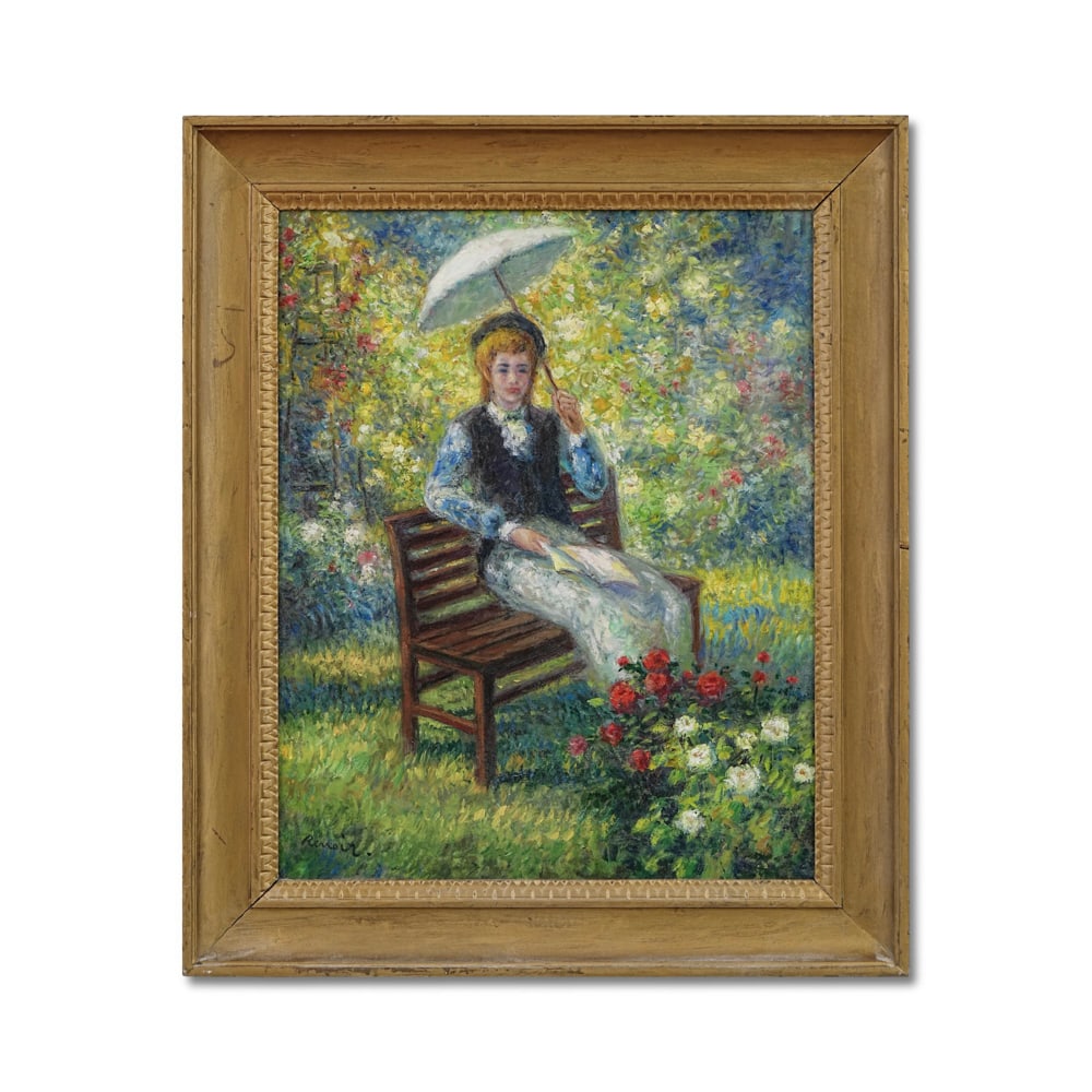 PIERRE-AUGUSTE RENOIR (1841-1919), ATTRIBUTED TO, OIL ON CANVAS: Signed (lower left) Image Dimensions: 19 3/4 x 15 3/4 in (50 x 40 cm) Framed Dimensions: 24 3/4 x 20 1/2 in (63 x 52 cm) This painting comes with COA. Pierre-Auguste Renoir (1841-1919) was one of the