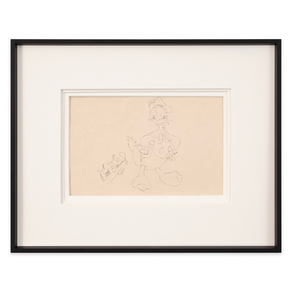 WALT DISNEY SIGNED DONALD DUCK DRAWING (1 of 1)