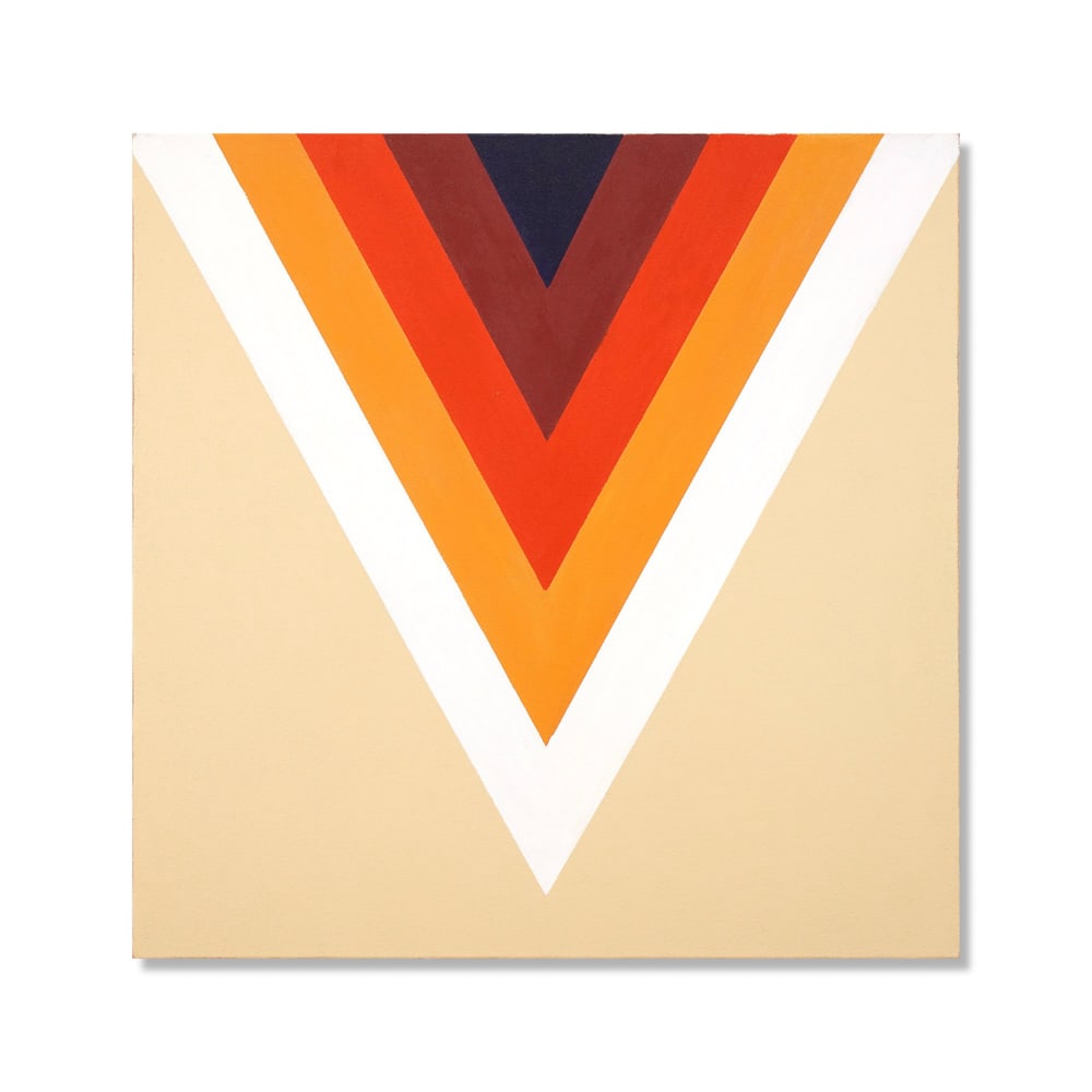 KENNETH NOLAND (1924-2010), ATTRIBUTED TO, ACRYLIC ON CANVAS: Signed (verso) Image Dimensions: 33 3/4 x 33 3/4 in (85.8 x 85.8 cm) This painting comes with coa. Kenneth Noland stands as one of the central figures of postwar American abstraction, whose work playe