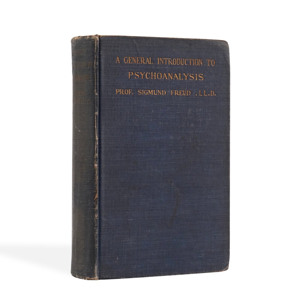 SIGMUND FREUD SIGNED BOOK - "A GENERAL INTRODUCTION TO PSYCHOANALYSIS": 8 1/4 x 5 1/2 in (21 x 14 cm) Provenance and Authentication: This collectible has undergone a rigorous forensic evaluation. The signatures were carefully analyzed across multiple criteria, including i