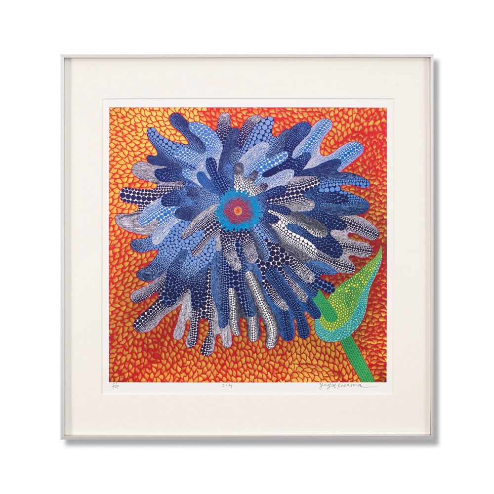 YAYOI KUSAMA (B.1929), SILKSCREEN PRINT: Signed (lower right) Image Dimensions: 16 7/8 x 16 1/2 in (43 x 42 cm) Framed Dimensions: 22 x 21 1/4 in (56 x 54 cm) Yayoi Kusama (b. 1929) stands as one of the most iconic and influential female art