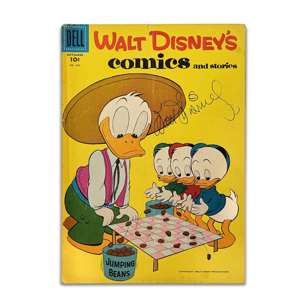 WALT DISNEY SIGNED WALT DISNEY'S COMICS AND STORIES - SEPTEMBER 1957 ISSUE NO. 204 (1 of 5)