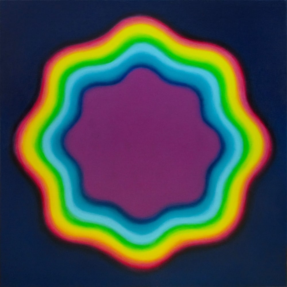 WOJCIECH FANGOR (1922-2015), ATTRIBUTED TO, OIL ON CANVAS: Signed (verso) Image Dimensions: 48 x 48 in (122 x 122 cm) This painting comes with COA. Wojciech Fangor (1922-2015) was one of the most influential Polish abstract artists of the 20th century. Renown