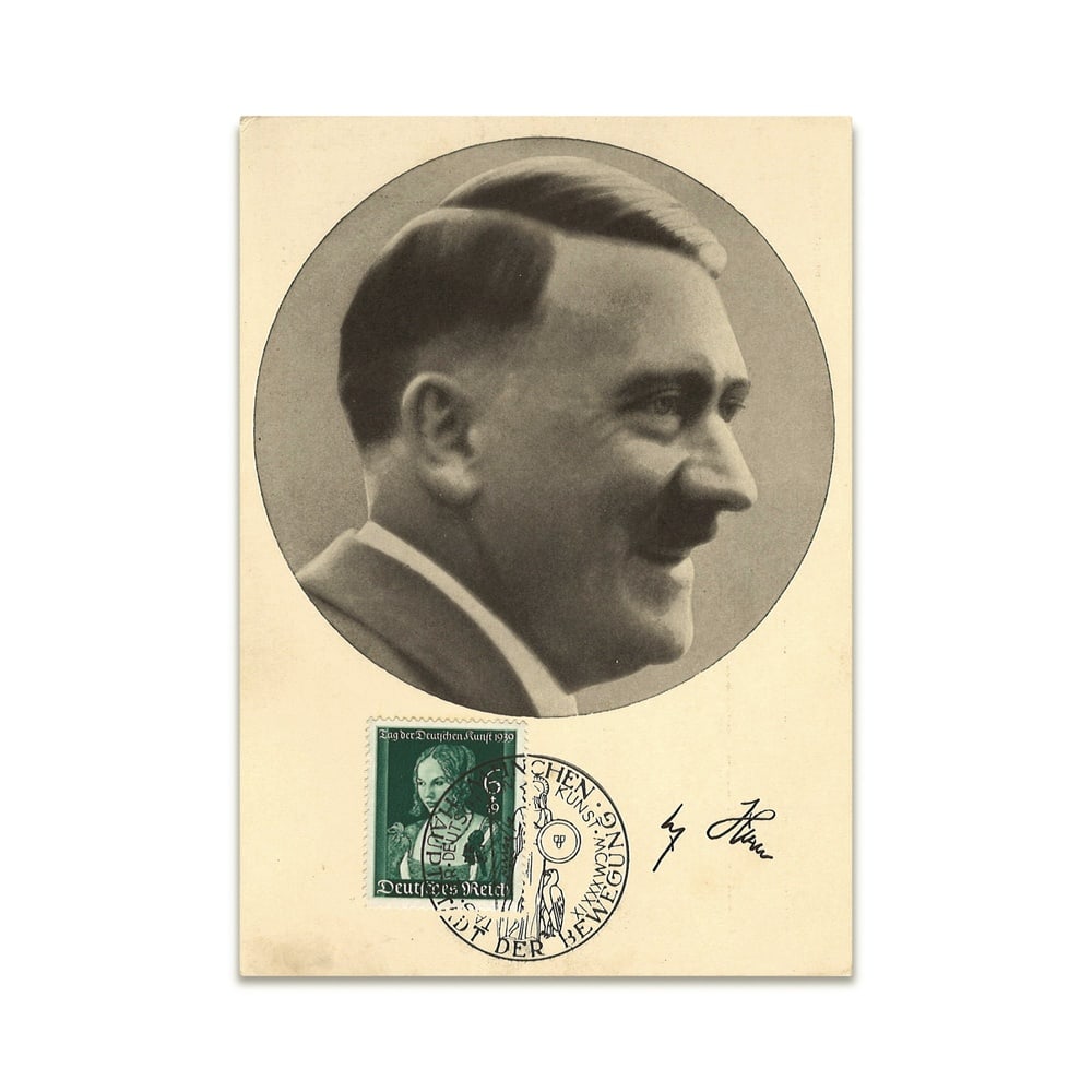 ADOLF HITLER SIGNED POSTCARD (1 of 3)