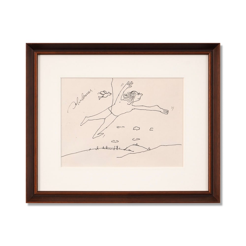 JOHN LENNON SIGNED SKETCH (1 of 1)