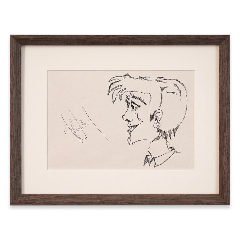 MICHAEL JACKSON SIGNED HAND-DRAWN SKETCH (1 of 1)