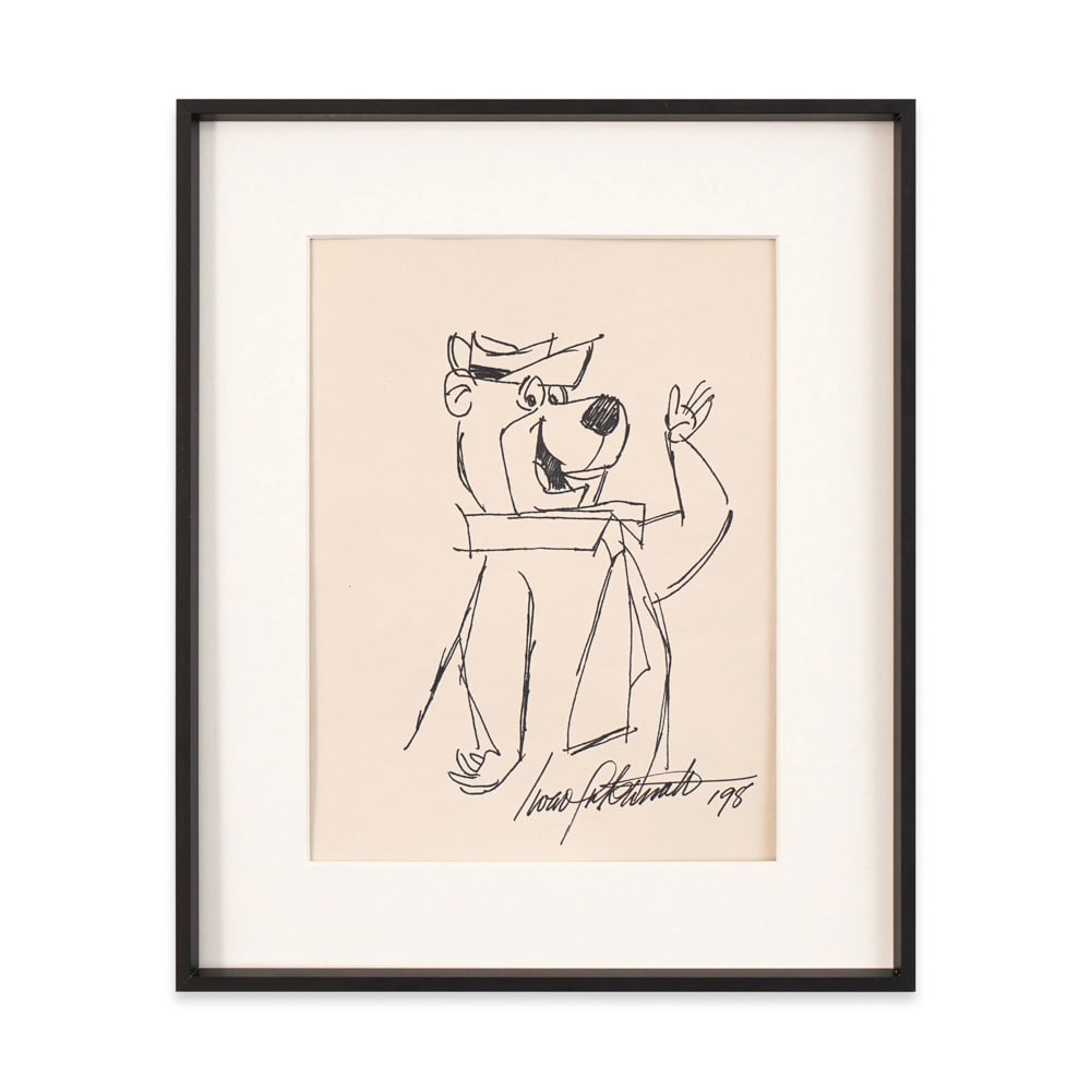 IWAO TAKAMOTO SIGNED YOGI BEAR SKETCH (1 of 1)