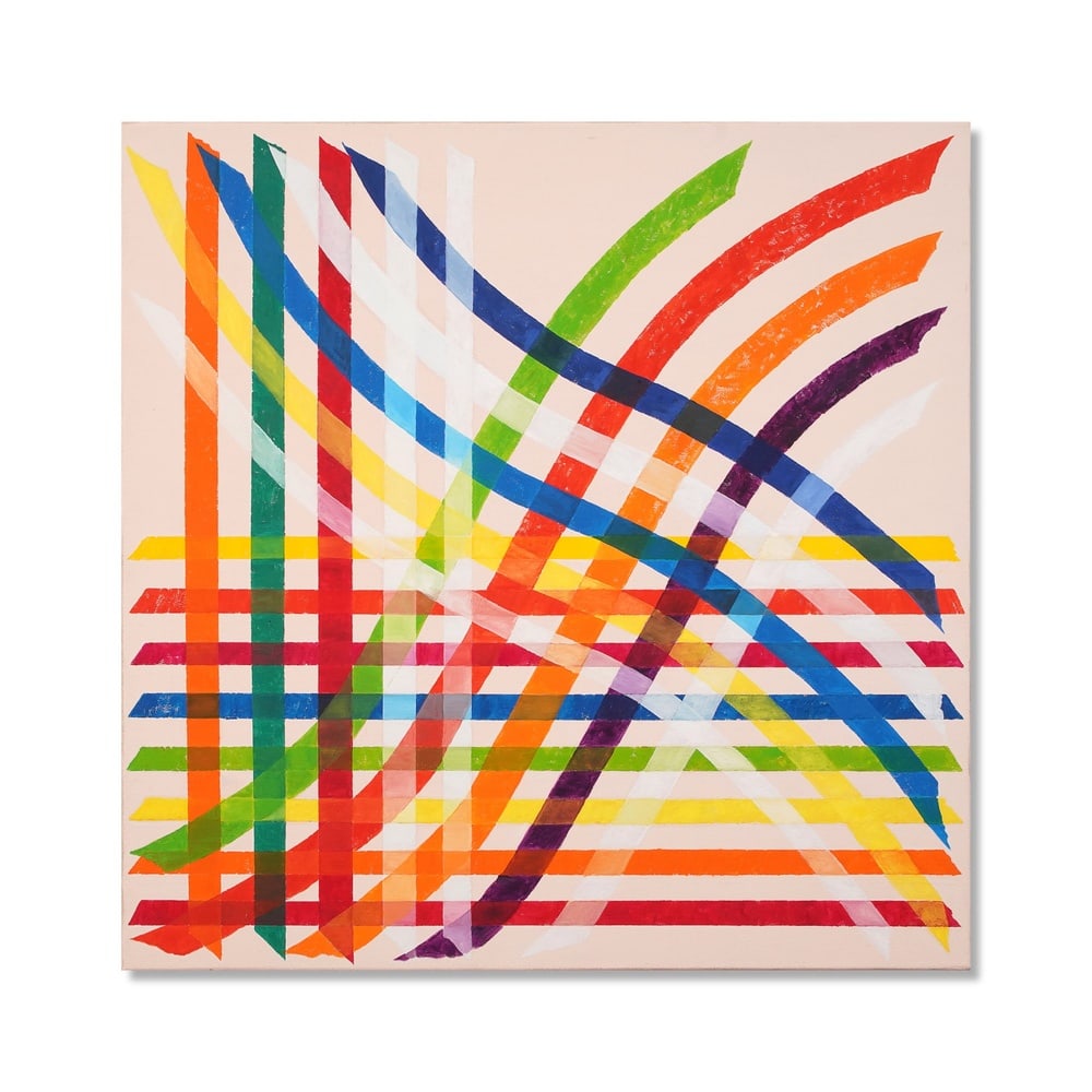 PIERO DORAZIO (1927-2005), ATTRIBUTED TO, OIL ON CANVAS: Signed (verso) Image Dimensions: 39 3/8 x 39 3/8 in (100 x 100 cm) This painting comes with coa. Piero Dorazio stands as one of the leading figures of postwar Italian abstraction, playing a decisive r