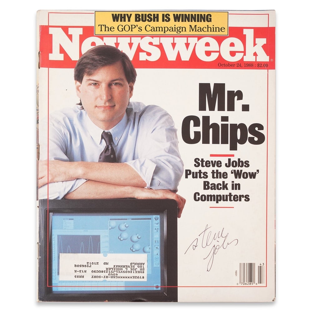 STEVE JOBS SIGNED NEWSWEEK MAGAZINE (1 of 3)