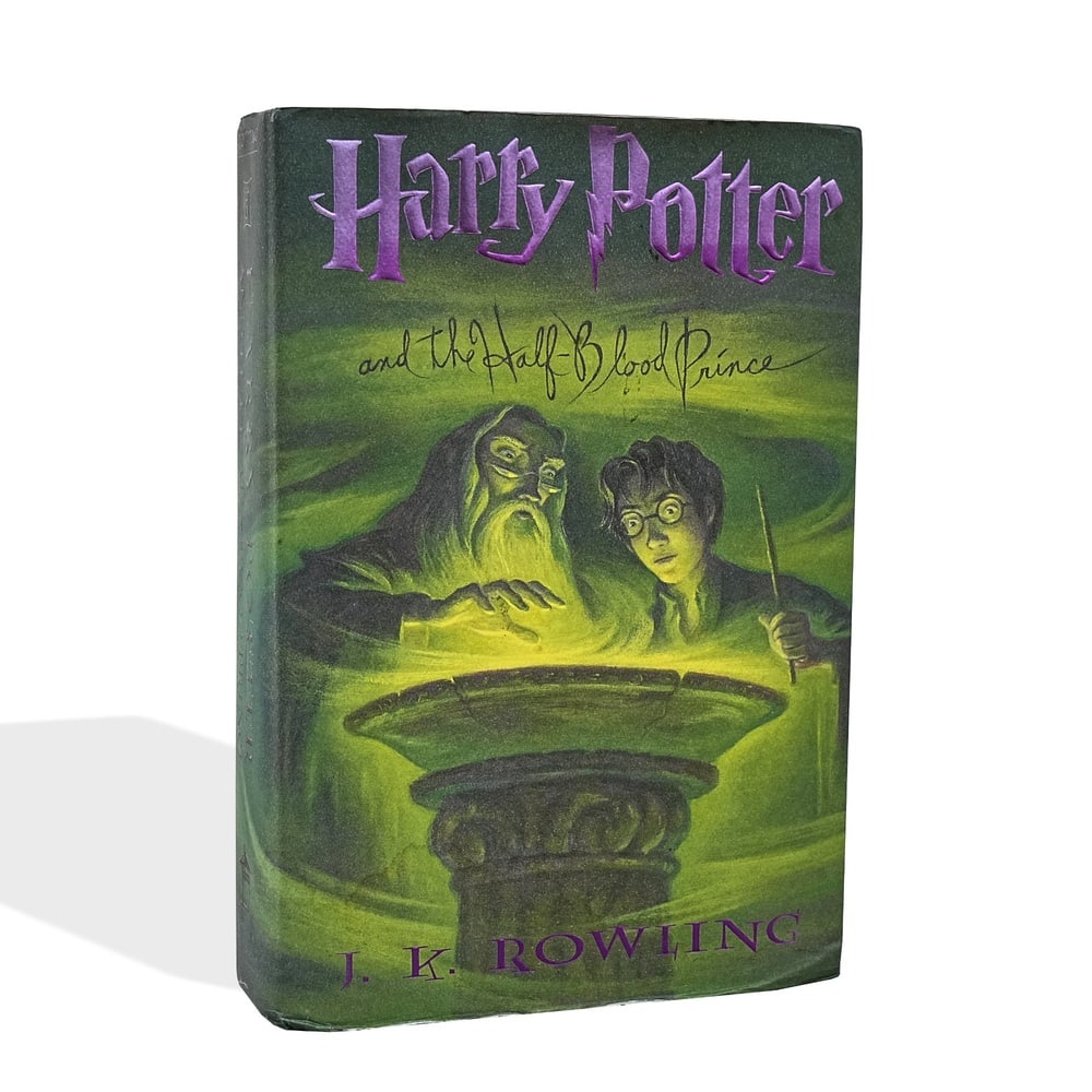 J.K. ROWLING SIGNED HARRY POTTER AND THE HALF-BLOOD PRINCE FIRST EDITION FIRST PRINTING: 9 1/4 x 6 3/8 in (23.6 x 16.2 cm) This signed copy of Harry Potter and the Half-Blood Prince stands as one of the most significant modern literary collectibles, representing a pivotal moment in the gl
