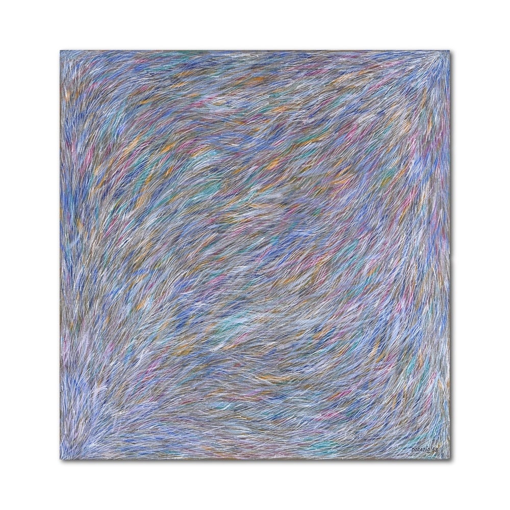 PIERO DORAZIO (1927-2005), ATTRIBUTED TO, OIL ON CANVAS: Signed (lower right and verso) This painting comes with COA. Image Dimensions: 41 3/8 x 39 3/8 in (105 x 100 cm) Piero Dorazio, a key figure in post-war Italian abstraction, was known for his lyrical