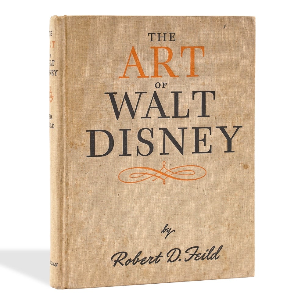 WALT DISNEY SIGNED BOOK "THE ART OF WALT DISNEY": 11 1/4 x 8 1/2 in (28.5 x 21.5 cm) Provenance and Authentication: This collectible has undergone a rigorous forensic evaluation. The signatures were carefully analyzed across multiple criteria, includ
