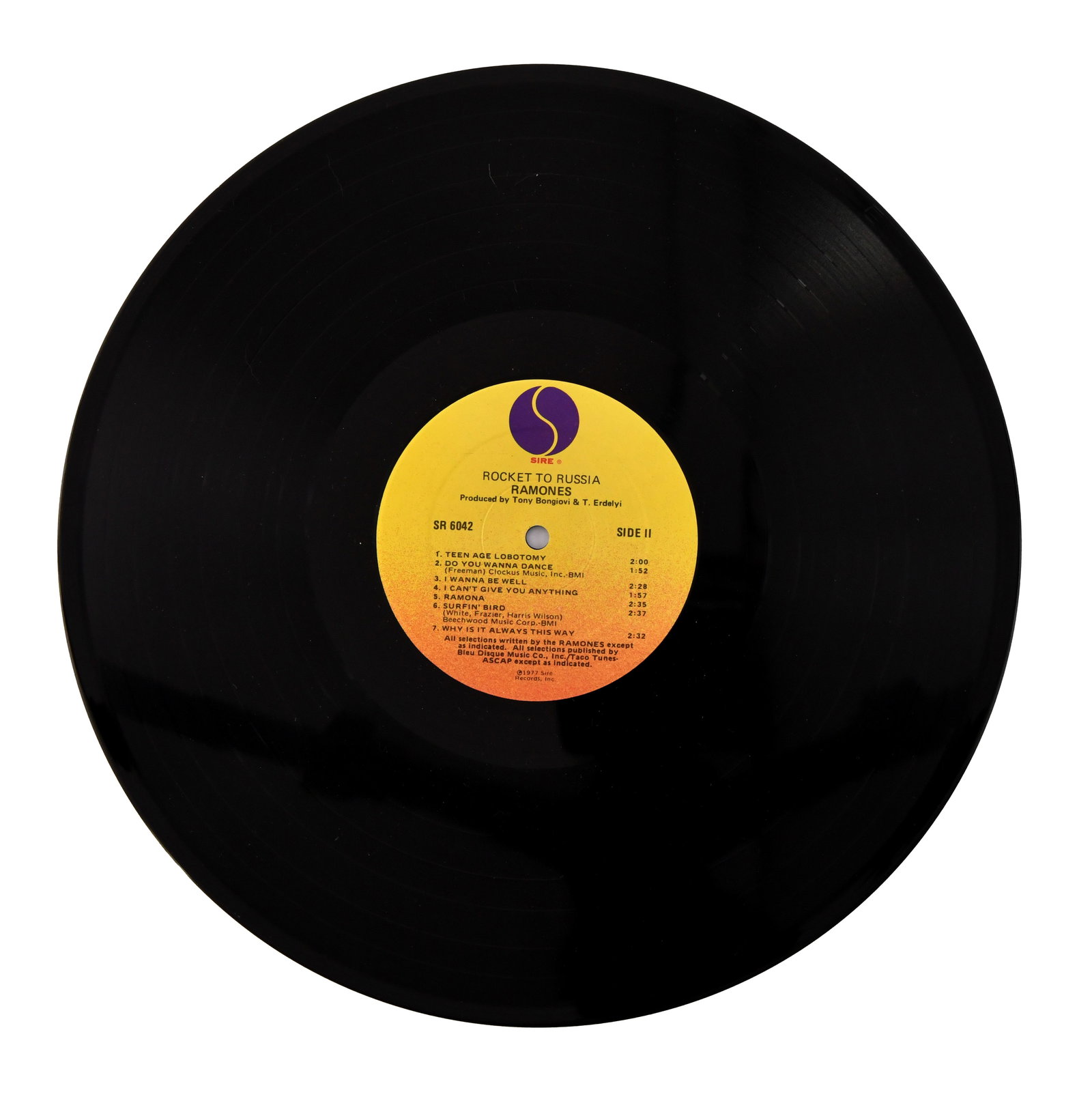 RAMONES - SIGNED ROCKET TO RUSSIA LP - 5