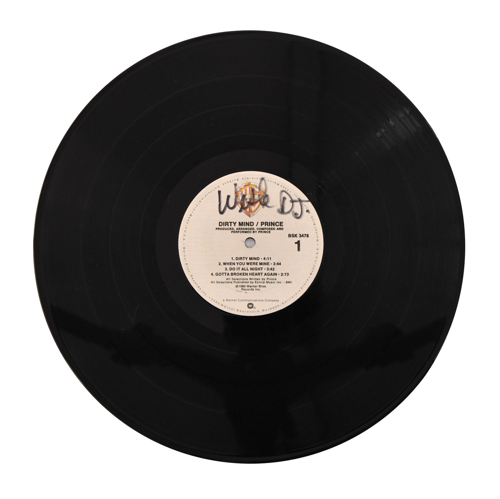 PRINCE - SIGNED DIRTY MIND LP - 4