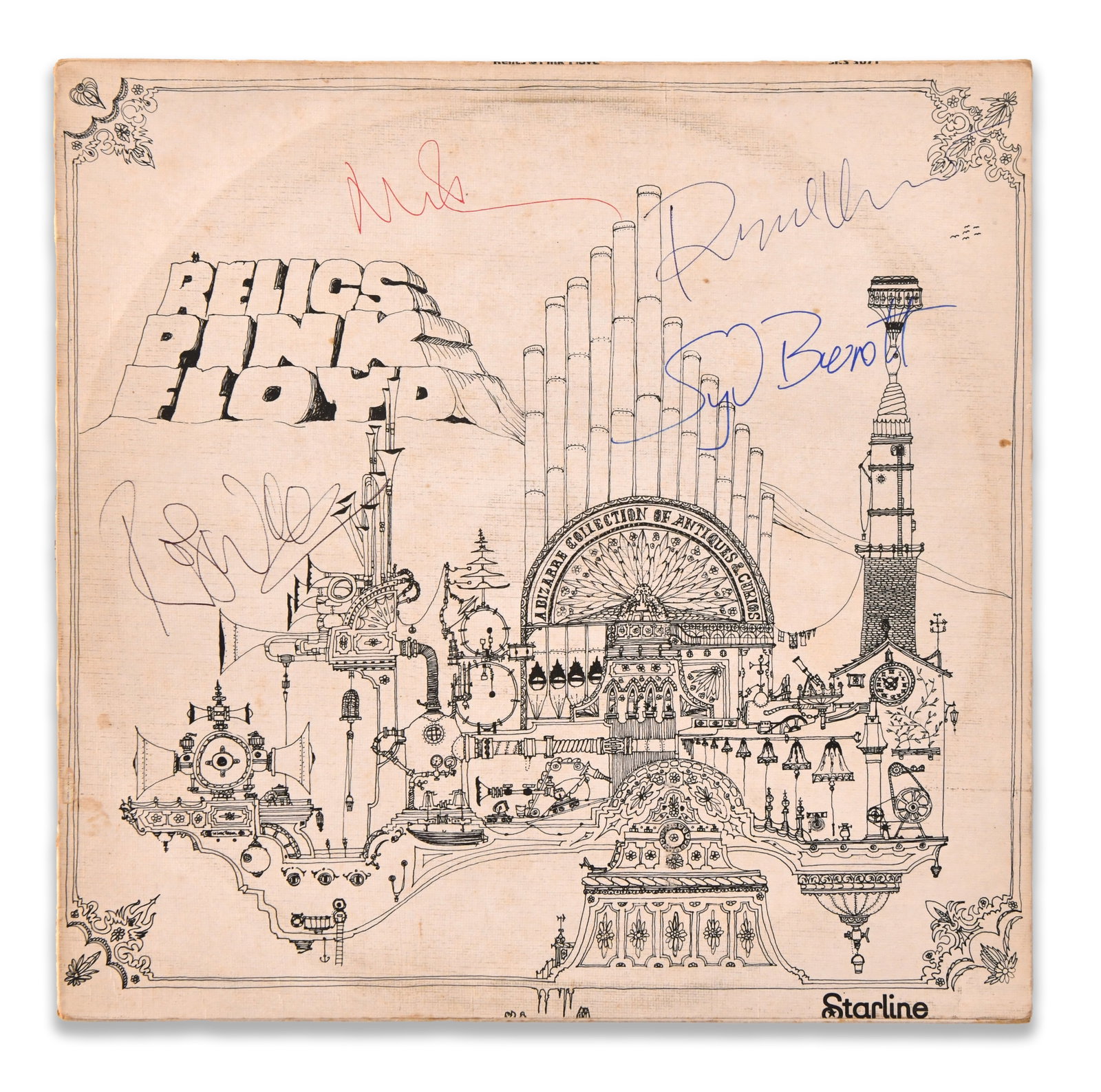 PINK FLOYD - SIGNED RELICS LP: PINK FLOYD - SIGNED RELICS LP Provenance and Authenticity: The lot is documented by the complete photographic record supplied for catalogue review, including views of the signed sleeve, reverse sleeve