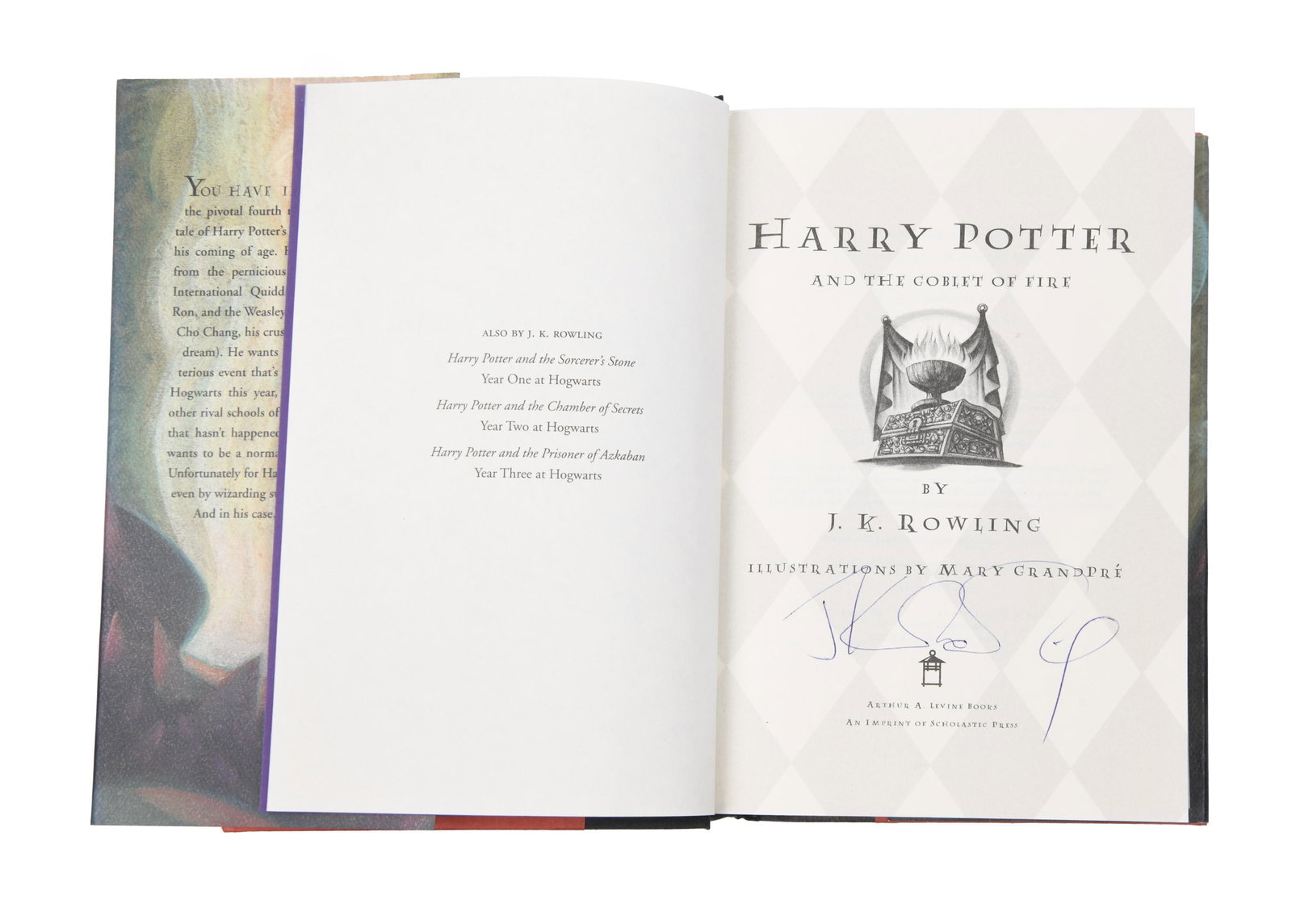 J. K. ROWLING (B. 1965), SIGNED COPY, HARRY POTTER AND THE GOBLET OF FIRE, ARTHUR A. LEVINE BOOKS / - 2