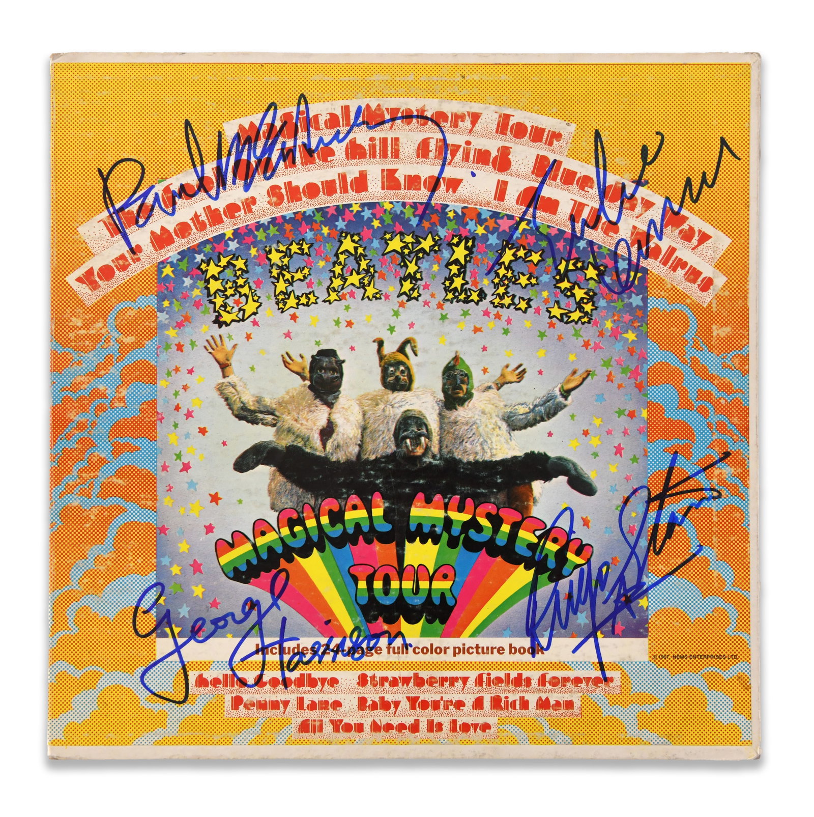 THE BEATLES - SIGNED SGT. PEPPER'S LONELY HEARTS CLUB BAND LP: THE BEATLES - SIGNED SGT. PEPPER'S LONELY HEARTS CLUB BAND LP Provenance and Authenticity: The lot is documented by the complete photographic record supplied for catalogue review, including views of