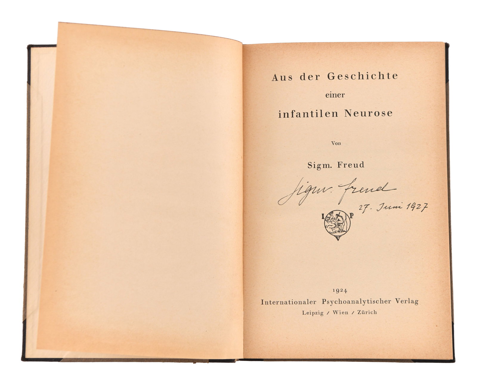 SIGMUND FREUD - SIGNED AUS DER GESCHICHTE EINER INFANTILEN NEUROSE - 4