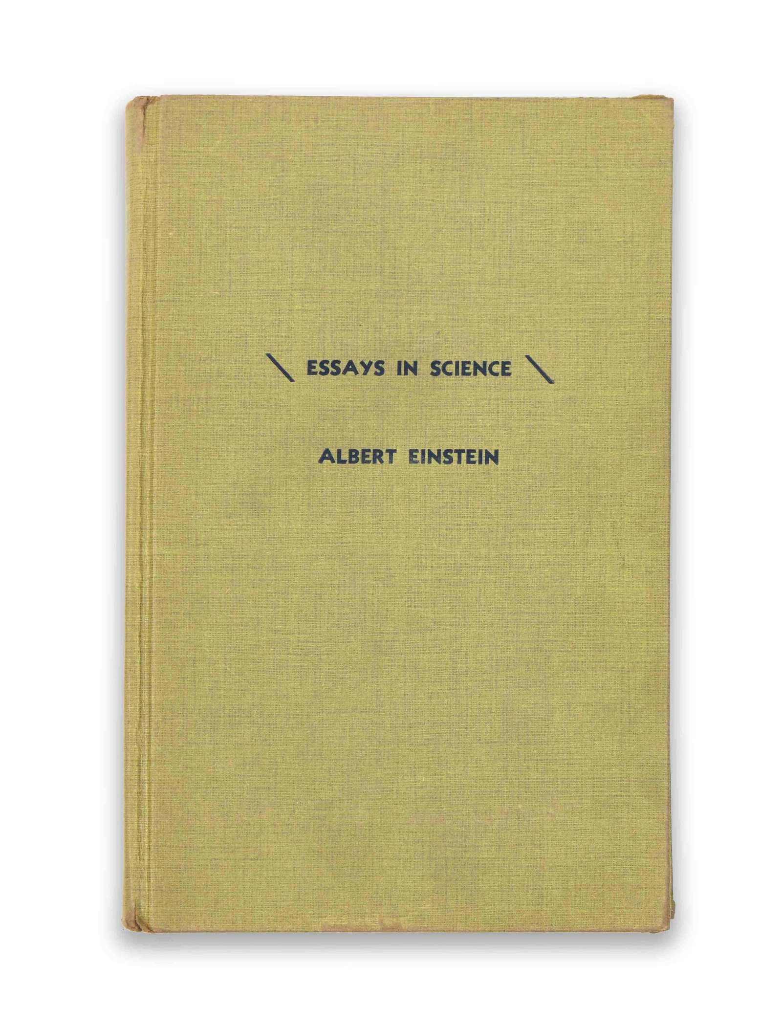 ALBERT EINSTEIN (1879-1955), SIGNED, ESSAYS IN SCIENCE, PHILOSOPHICAL LIBRARY, NEW YORK (1 of 4)