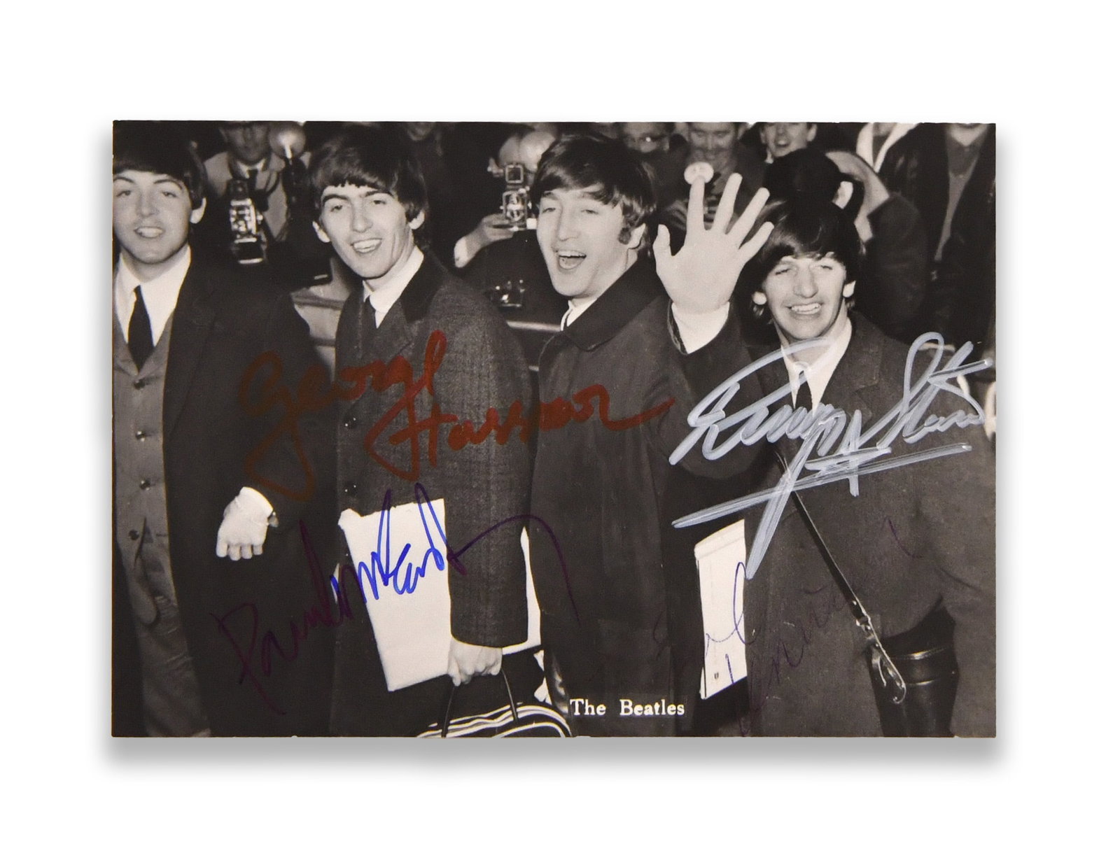 THE BEATLES - SIGNED PHOTOGRAPHIC POSTCARD (1 of 2)