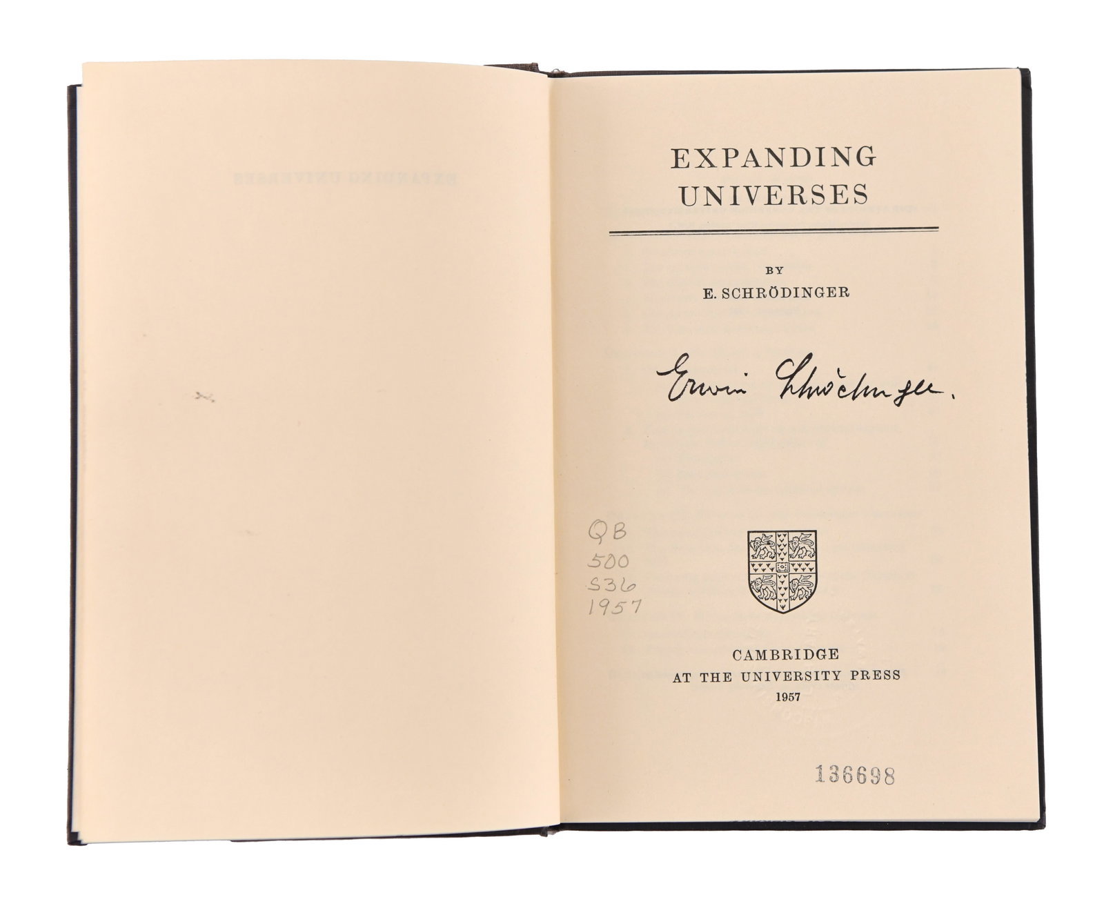 ERWIN SCHRODINGER - SIGNED EXPANDING UNIVERSE - 4