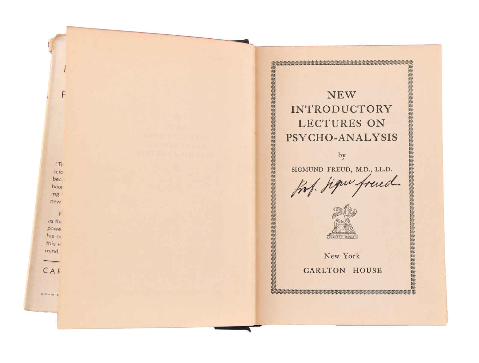 SIGMUND FREUD - SIGNED NEW INTRODUCTORY LECTURES ON PSYCHO-ANALYSIS - 4