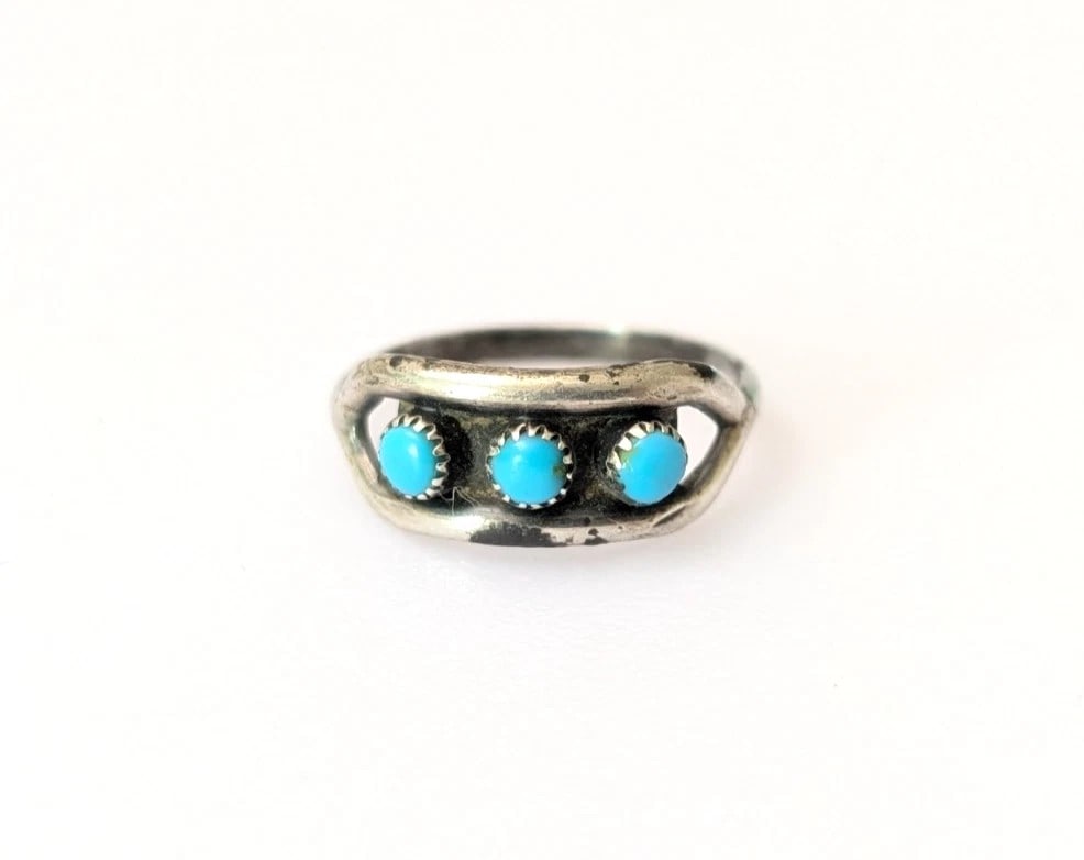 THREE-STONE TURQUOISE RING (1 of 2)
