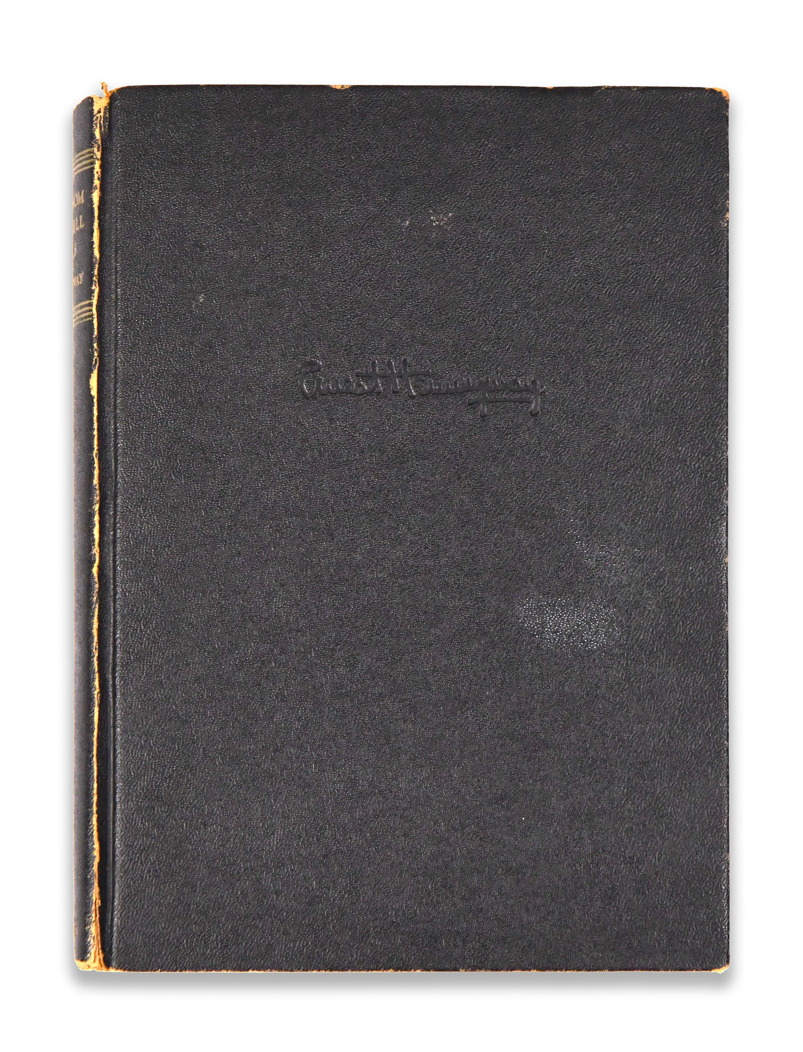 ERNEST HEMINGWAY - SIGNED FOR WHOM THE BELL TOLLS: ERNEST HEMINGWAY - SIGNED FOR WHOM THE BELL TOLLS Provenance and Authenticity: The title page bears a clear ink signature reading "Ernest Hemingway," positioned below the printed author's name and exe