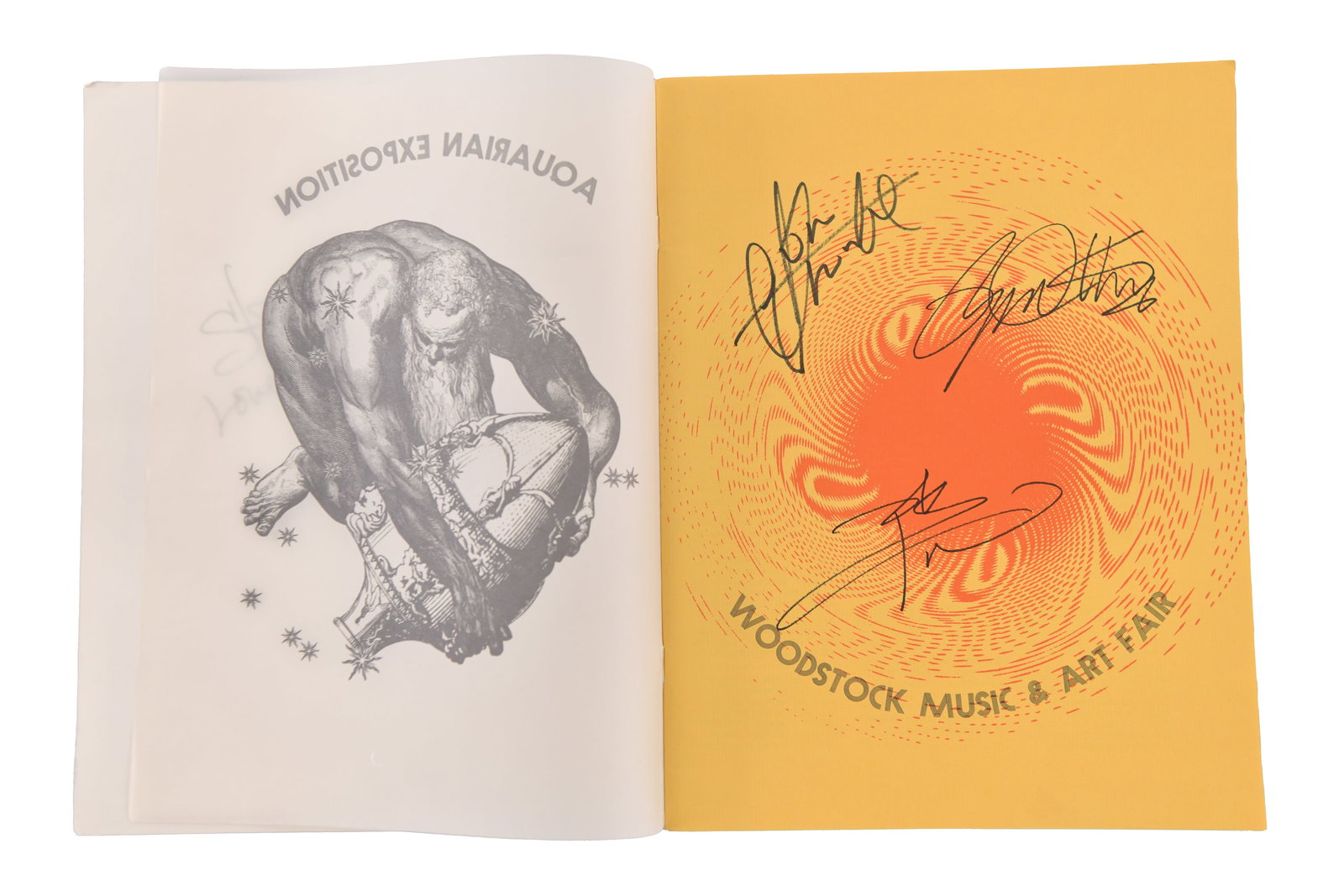 JIMI HENDRIX AND THE WHO - SIGNED WOODSTOCK MUSIC AND ART FAIR PROGRAM - 2