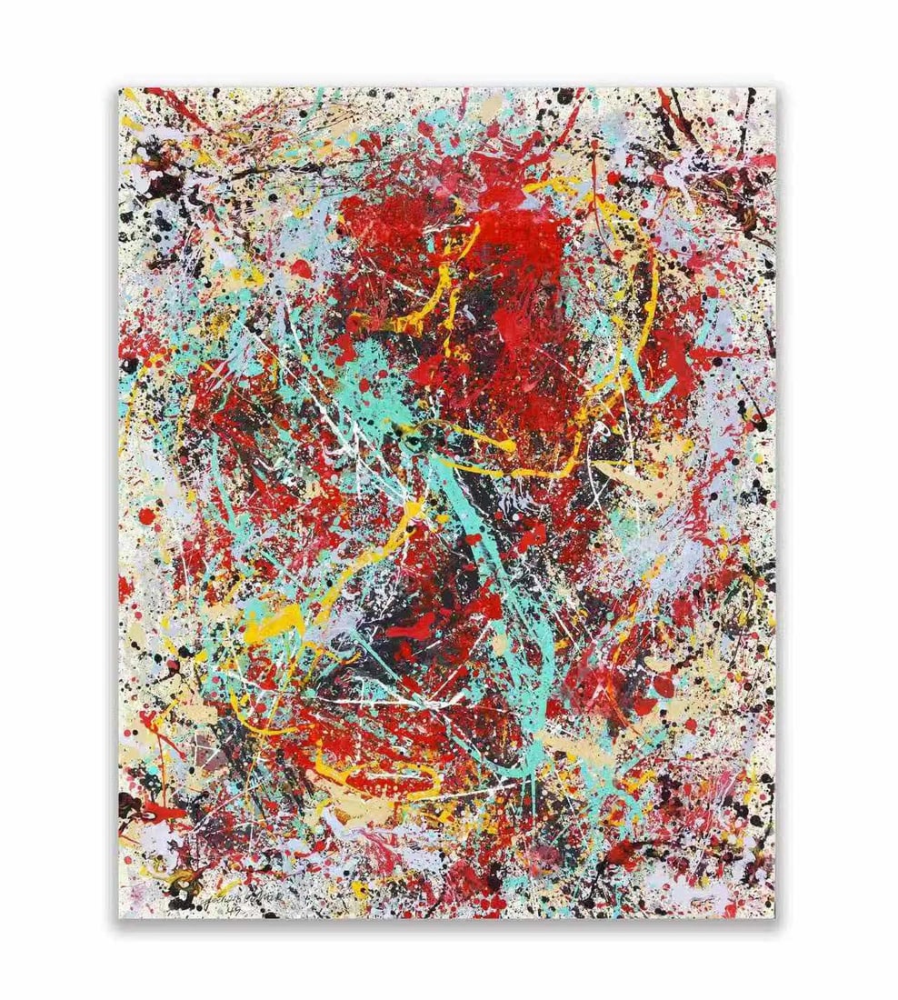 JACKSON POLLOCK (1912-1956),OIL, ENAMEL, AND ALUMINUM PAINT ON CANVAS (1 of 2)