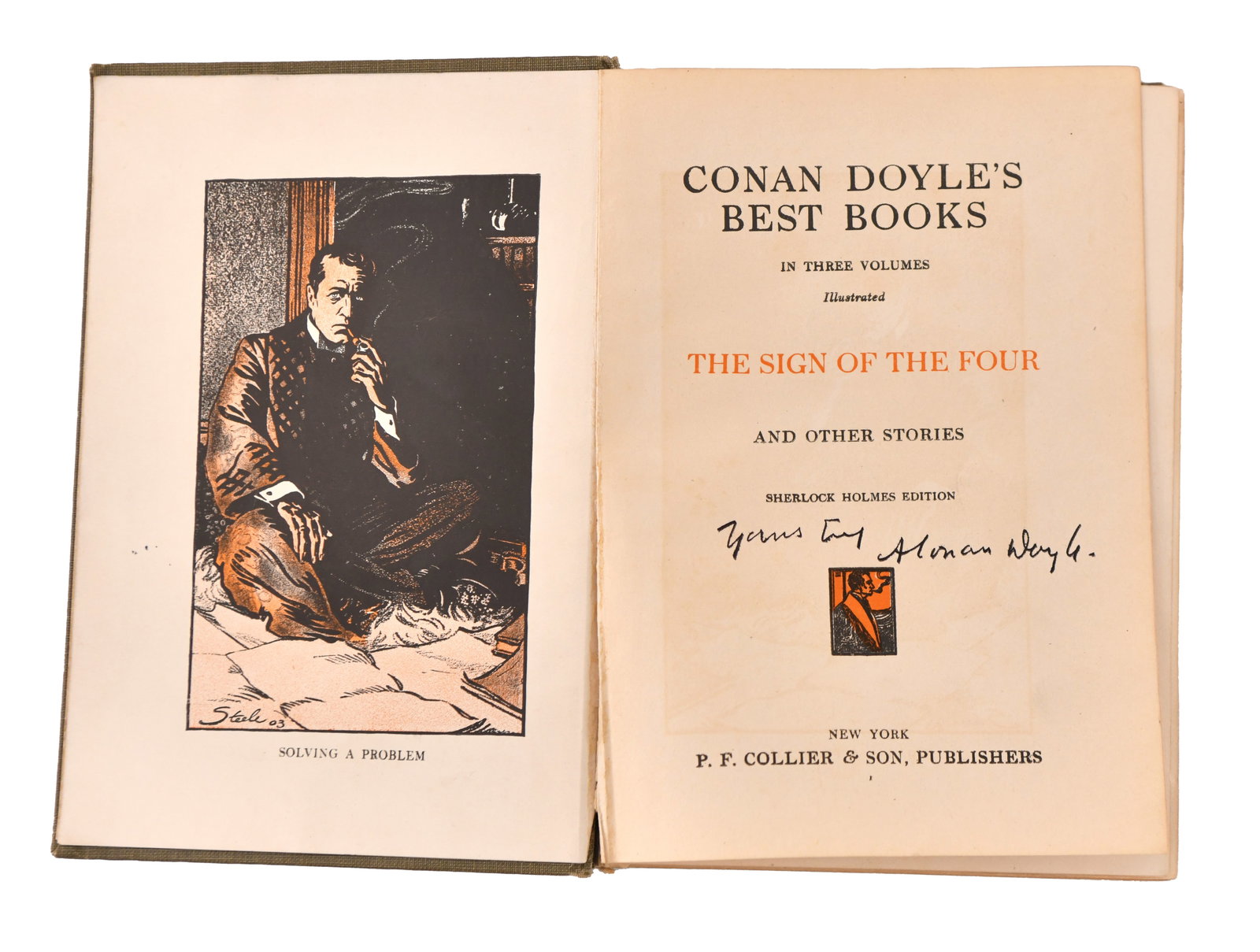 ARTHUR CONAN DOYLE - SIGNED THE SIGN OF THE FOUR - 4