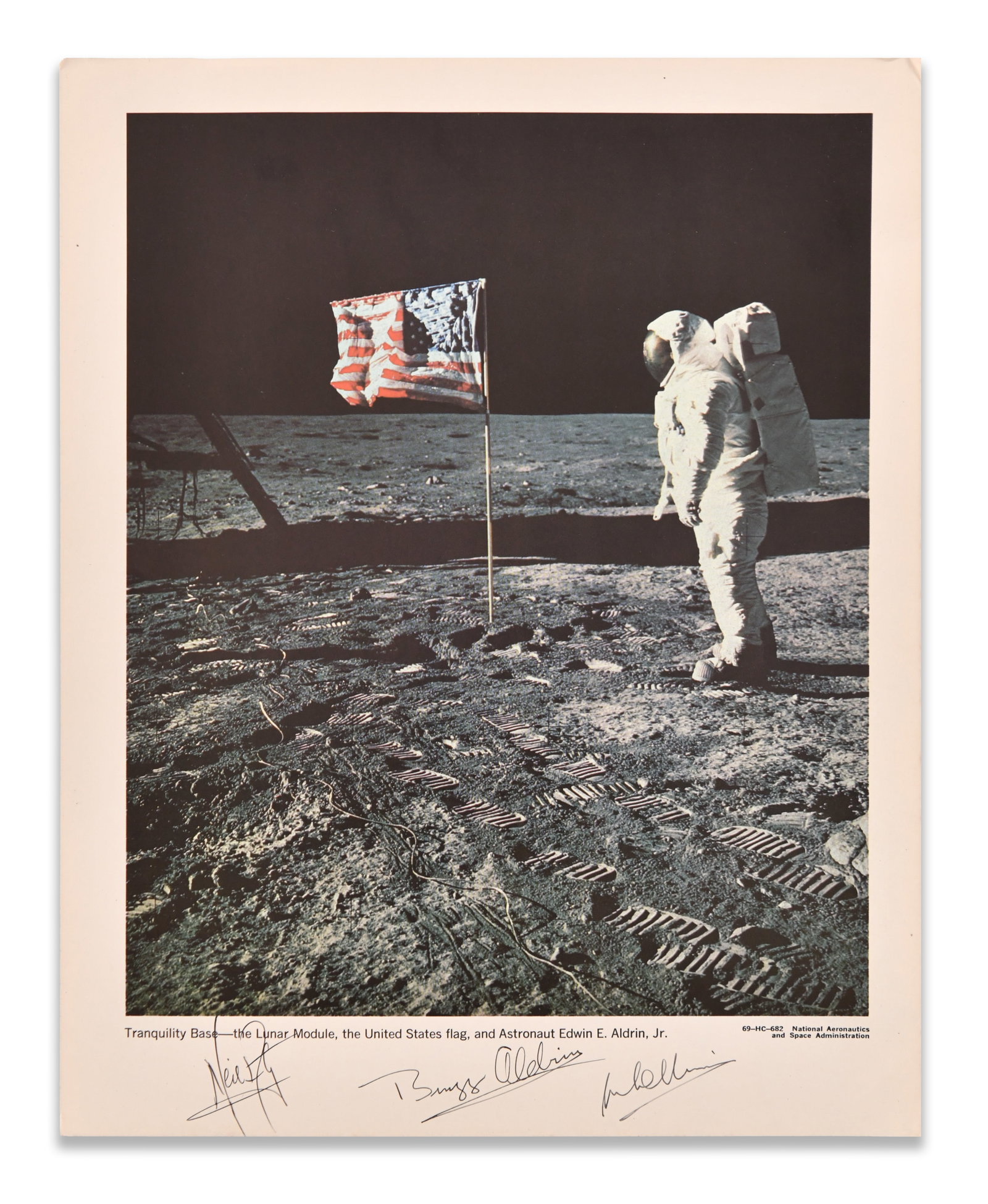 APOLLO 11 - SIGNED TRANQUILITY BASE PHOTOGRAPH (1 of 1)
