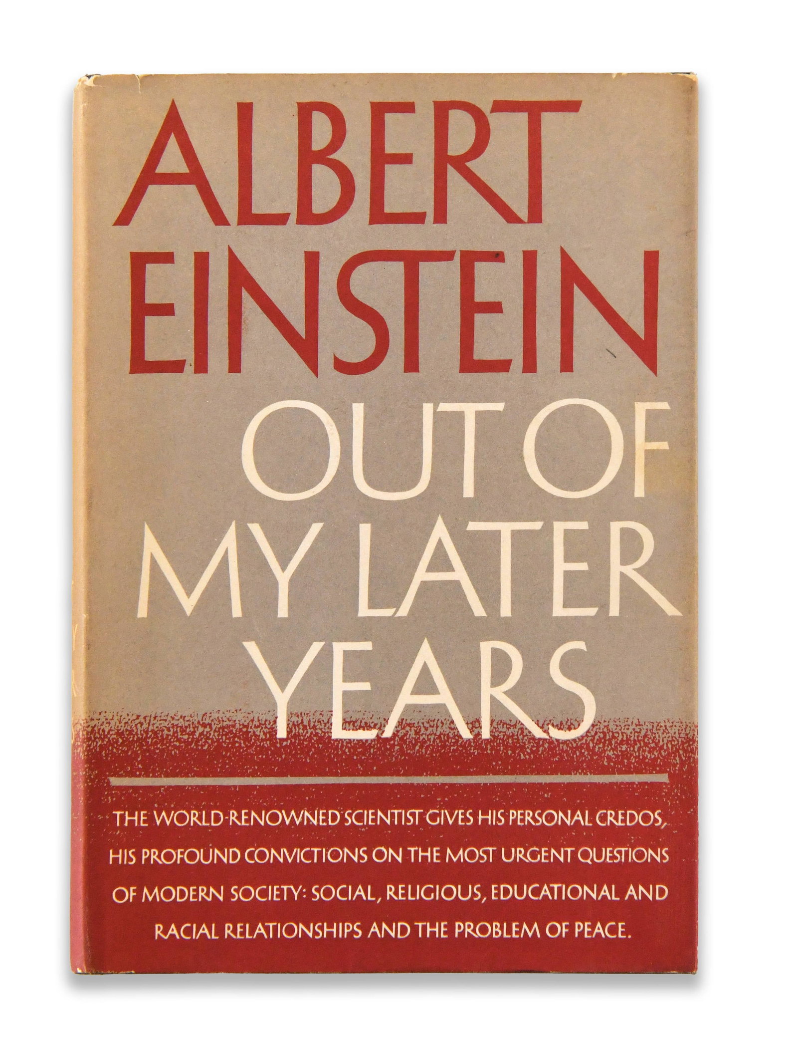 ALBERT EINSTEIN - SIGNED OUT OF MY LATER YEARS (PHILOSOPHICAL LIBRARY, NEW YORK) (1 of 4)
