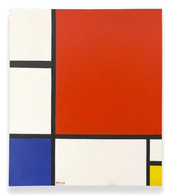 PIET MONDRIAN (1872-1944),ATTRIBUTED TO, ACRYLIC ON CANVAS: PIET MONDRIAN (1872-1944),ATTRIBUTED TO, ACRYLIC ON CANVAS Dimensions: Image size:81.4 × 69.5 cm. All measured values are approximate. Provenance and Authenticity: This item includes a certificate