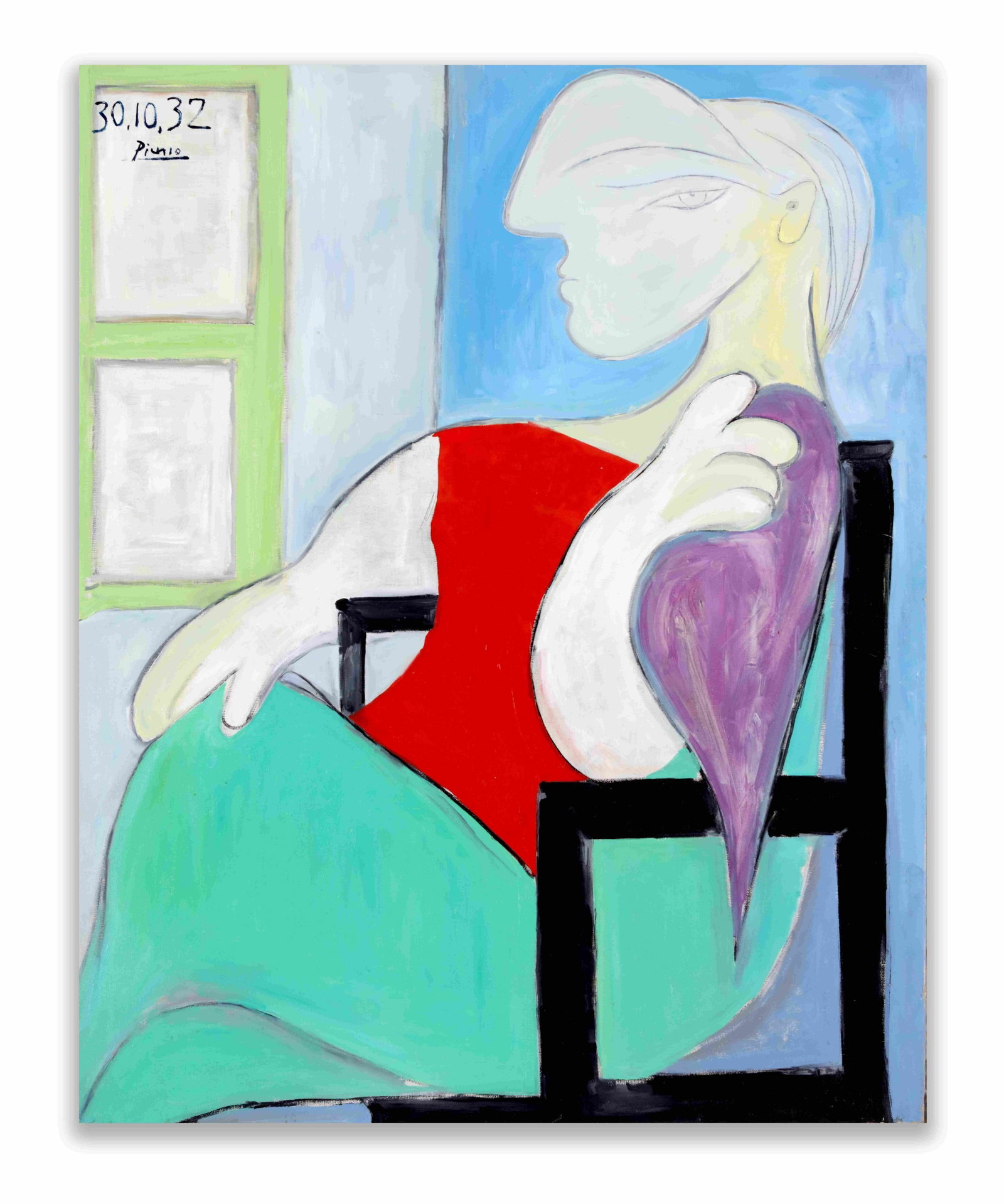 PABLO PICASSO (1881-1973),OIL ON CANVAS.: PABLO PICASSO (1881-1973),OIL ON CANVAS. Dimensions: Image size:91.2 x 73 cm. All measured values are approximate. Provenance and Authenticity: This figurative painting is attributed to Pablo Picasso 
