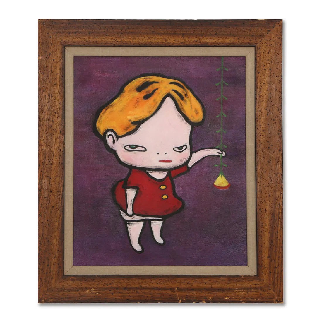 YOSHITOMO NARA (1959- ),ACRYLIC ON CANVAS: YOSHITOMO NARA (1959- ),ACRYLIC ON CANVAS Dimensions: Image size:45.5 x 38.3 cm. All measured values are approximate. Outer frame size:59.5 x 51.5 cm. All measured values are approximate. Provenance a