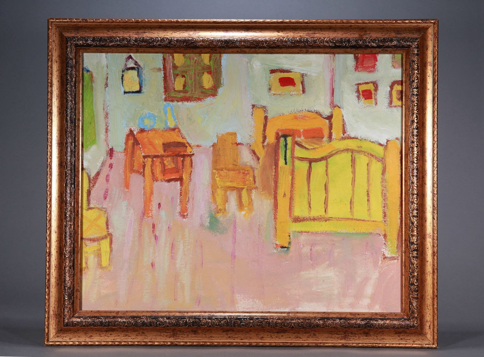 AN OIL PAINTING: AN OIL PAINTING Dimensions: Dimensions: Width: 39 cm (15.35 in.) x Height: 48.5 cm (19.09 in.). All measurements are approximate.