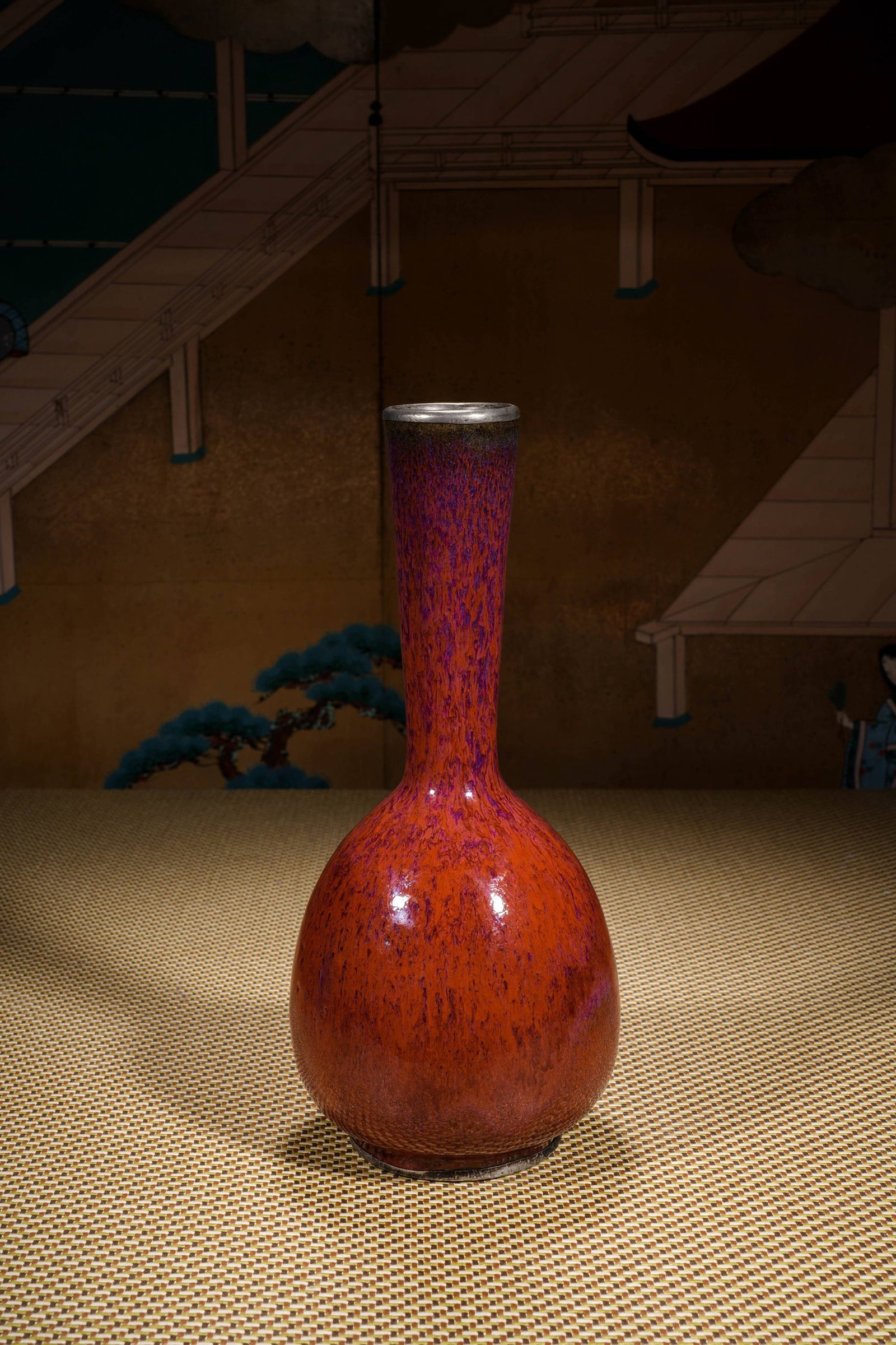 A JUN TYPE LONG-NECK VASE - 2
