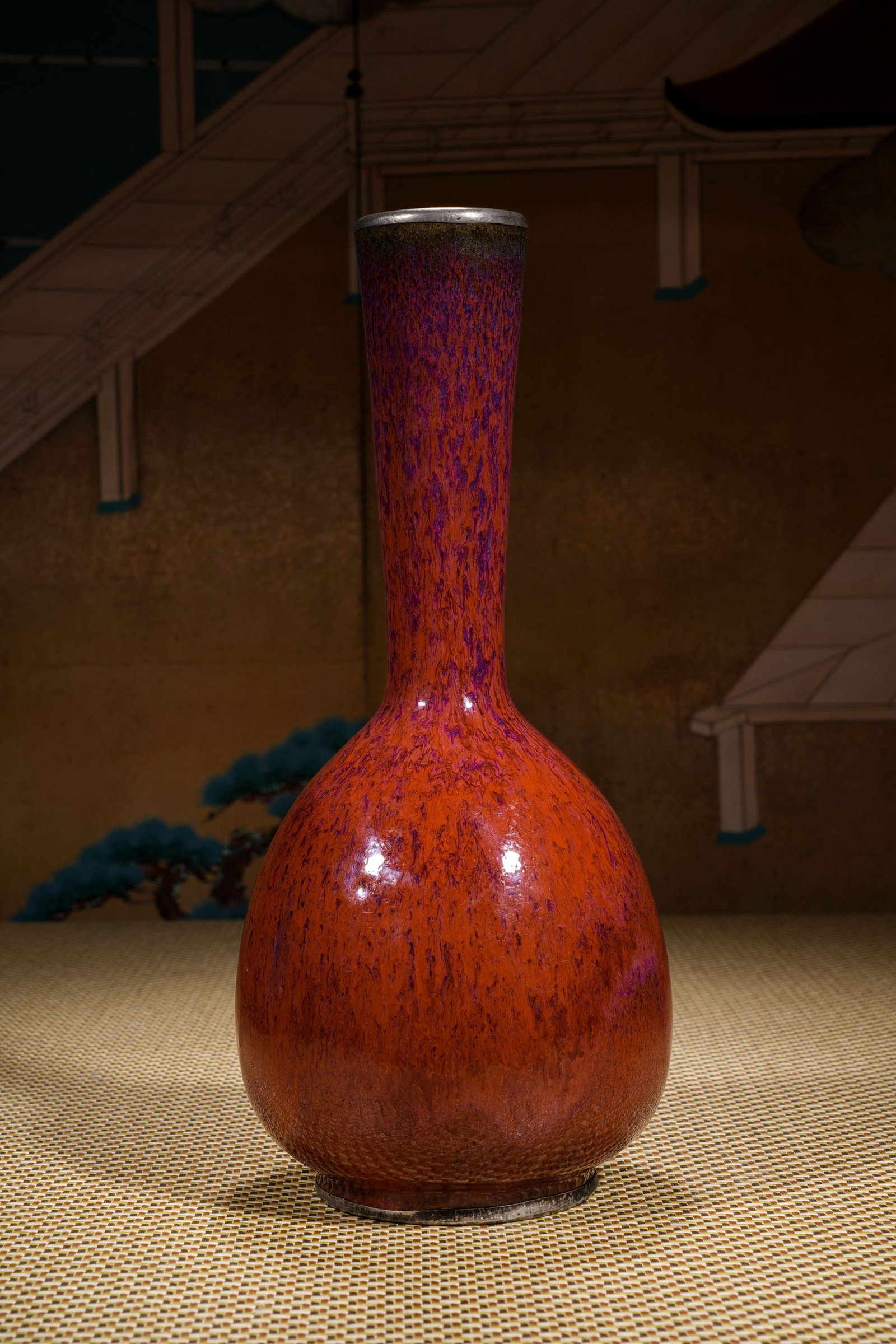 A JUN TYPE LONG-NECK VASE - 3