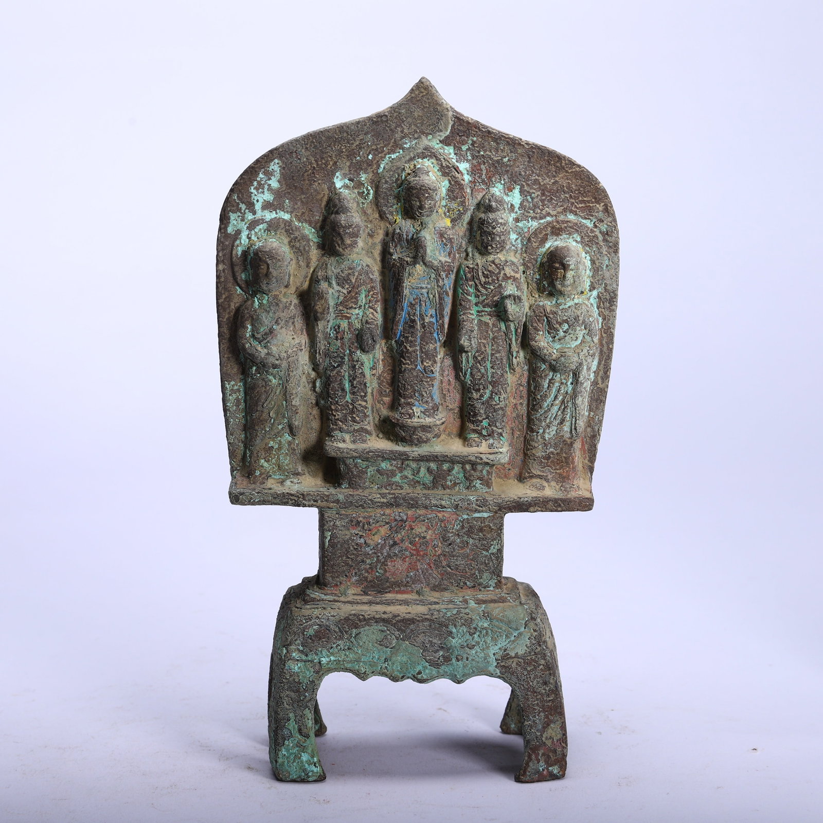 A BRONZE BUDDHA FIGURE (1 of 9)
