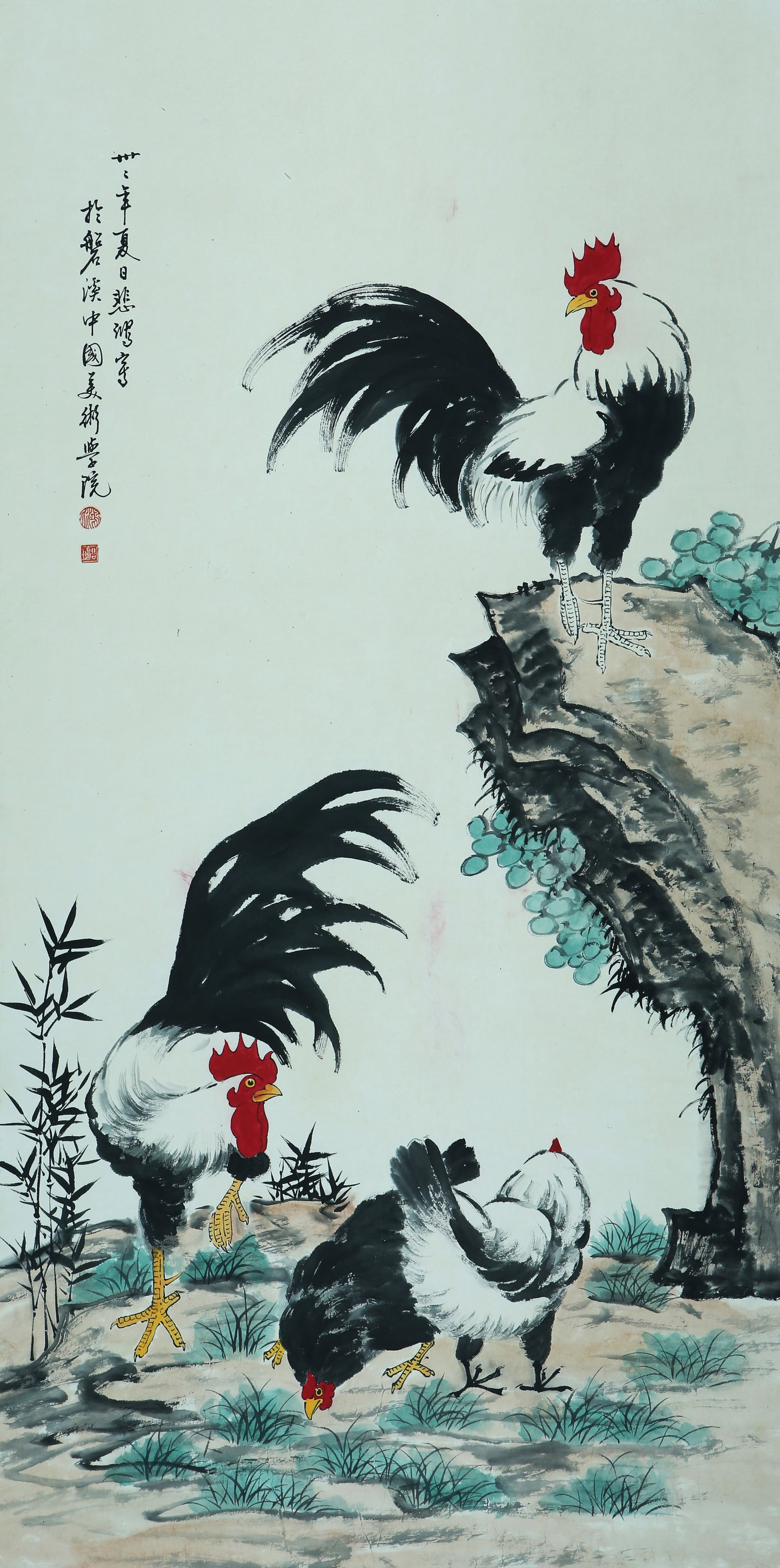 XU BEIHONG (1895-1953), ATTRIBUTED TO, GREAT AUSPICIOUSNESS (1 of 6)