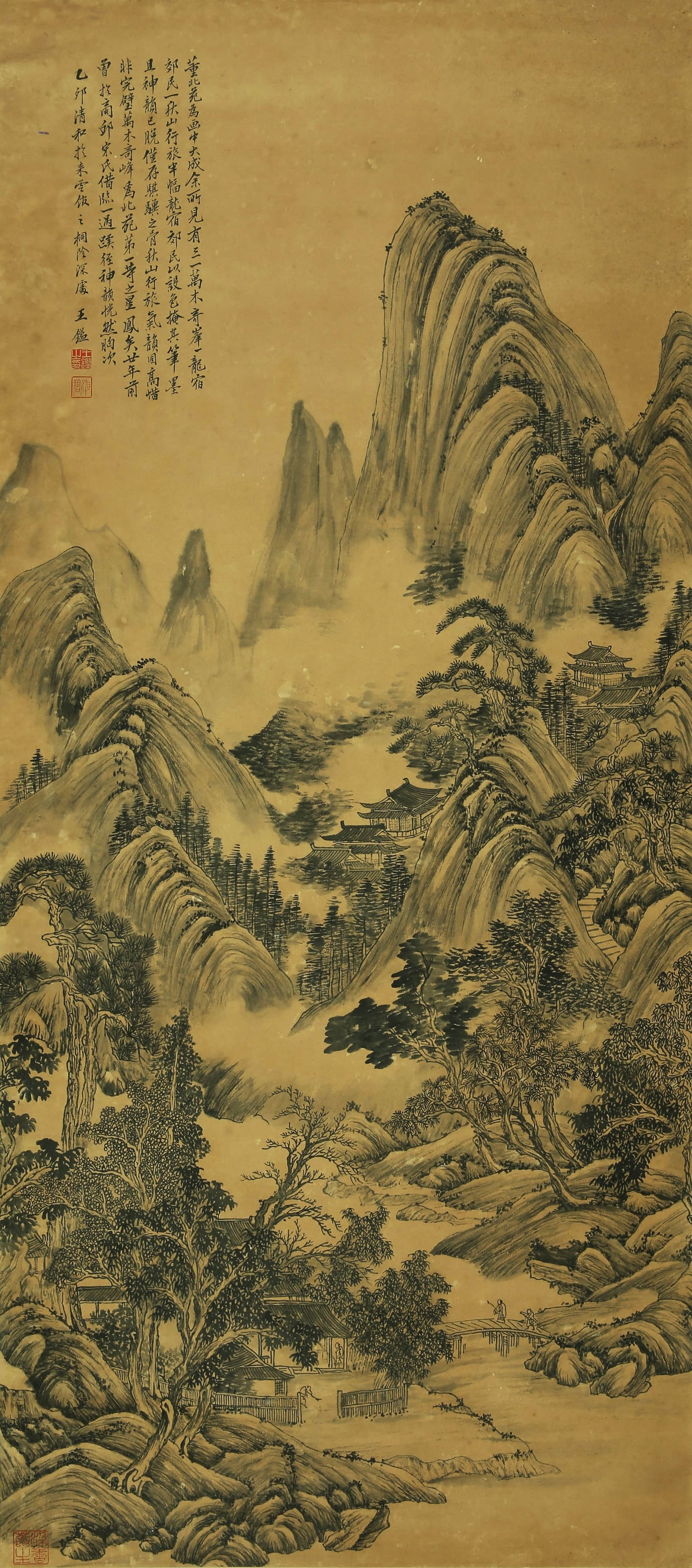 WANG JIAN (1598-1677), ATTRIBUTED TO, AFTER THE STYLE OF DONG BEIYUAN (1 of 8)