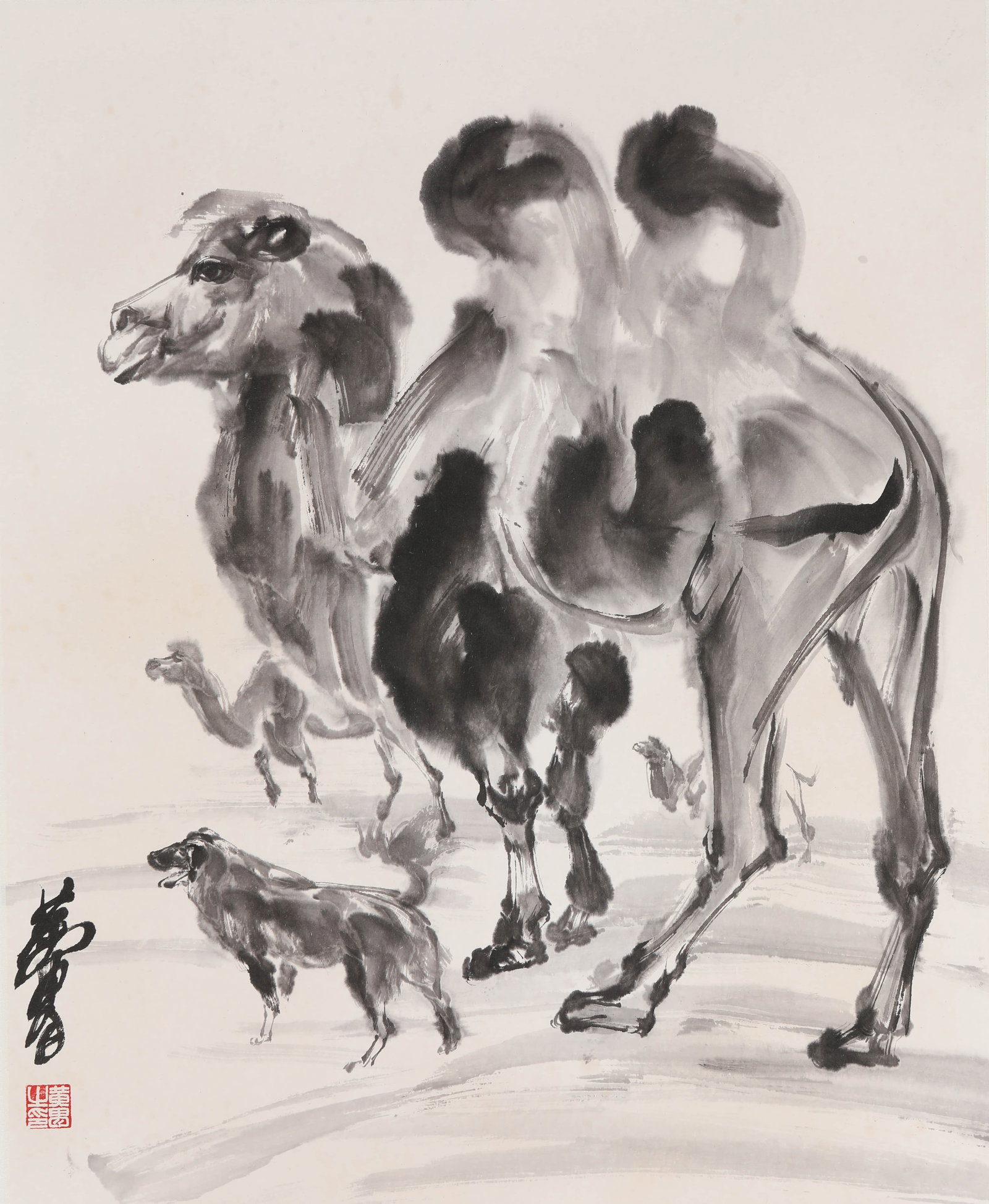 HUANG ZHOU (1925-1997), ATTRIBUTED TO, CAMEL (1 of 6)