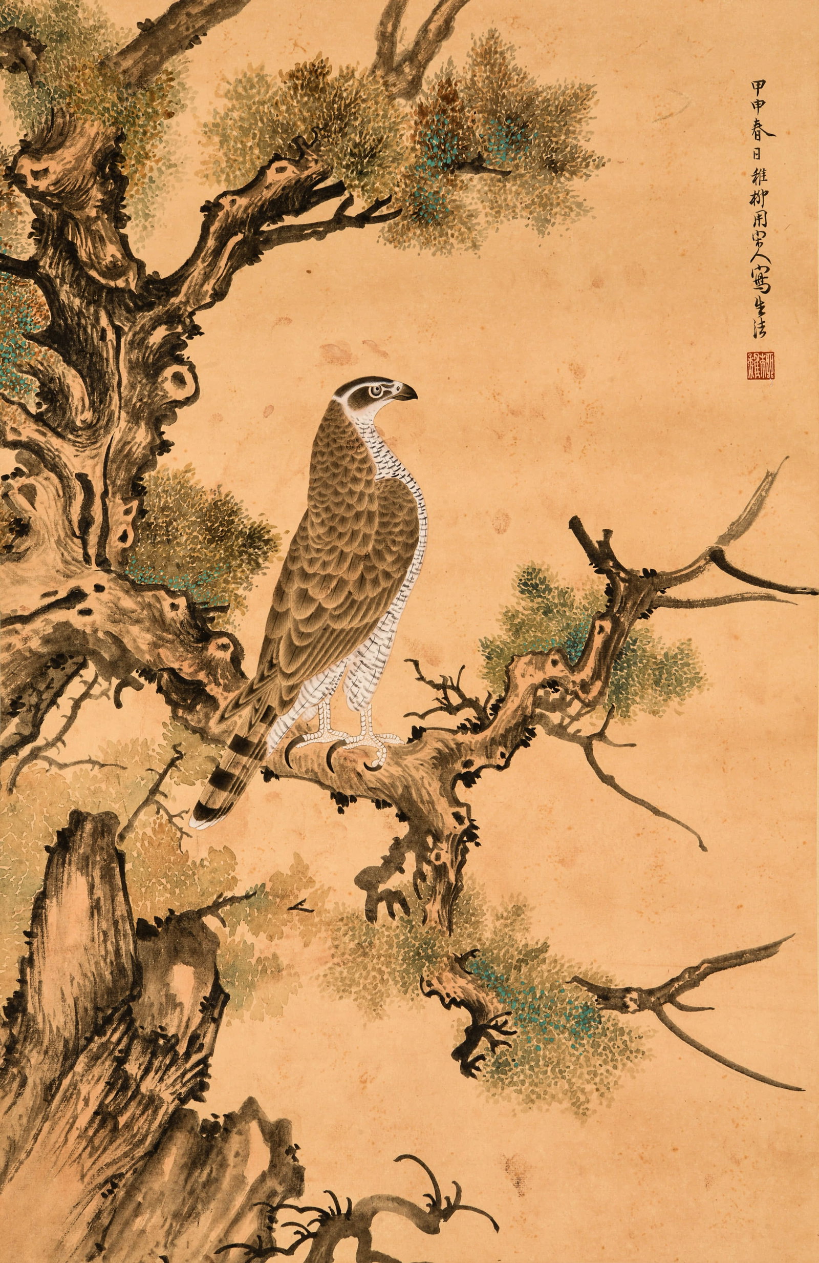 XIE ZHILIU (1910-1997), ATTRIBUTED TO, UNDER THE PINE SHADE: XIE ZHILIU (1910-1997), ATTRIBUTED TO, UNDER THE PINE SHADE Dimensions: Dimensions: Width: 73 cm (28.74 in.) x Height: 47 cm (18.50 in.). All measurements are approximate.