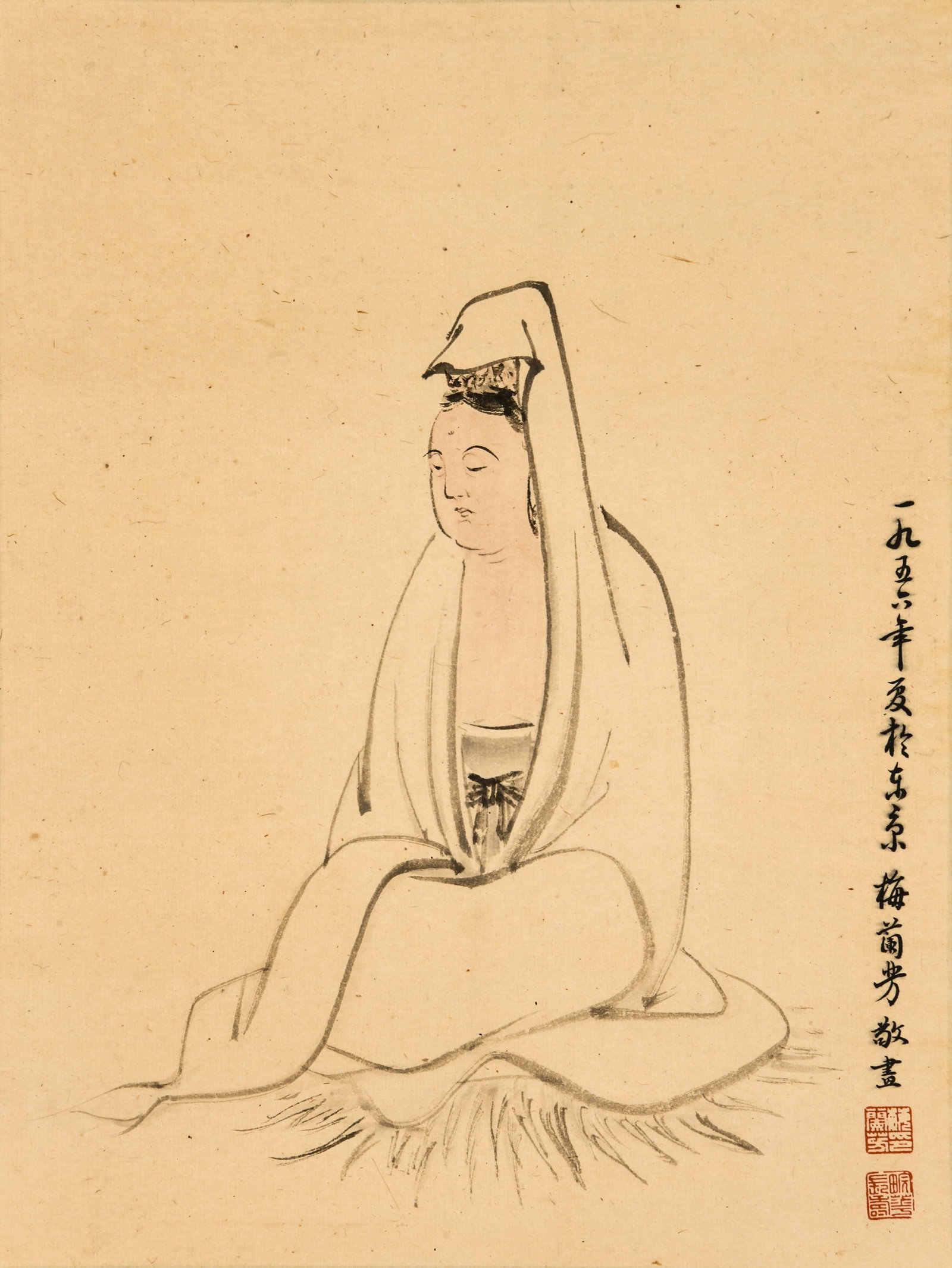 MEI LANFANG (1894-1961), ATTRIBUTED TO, GUANYIN (1 of 4)