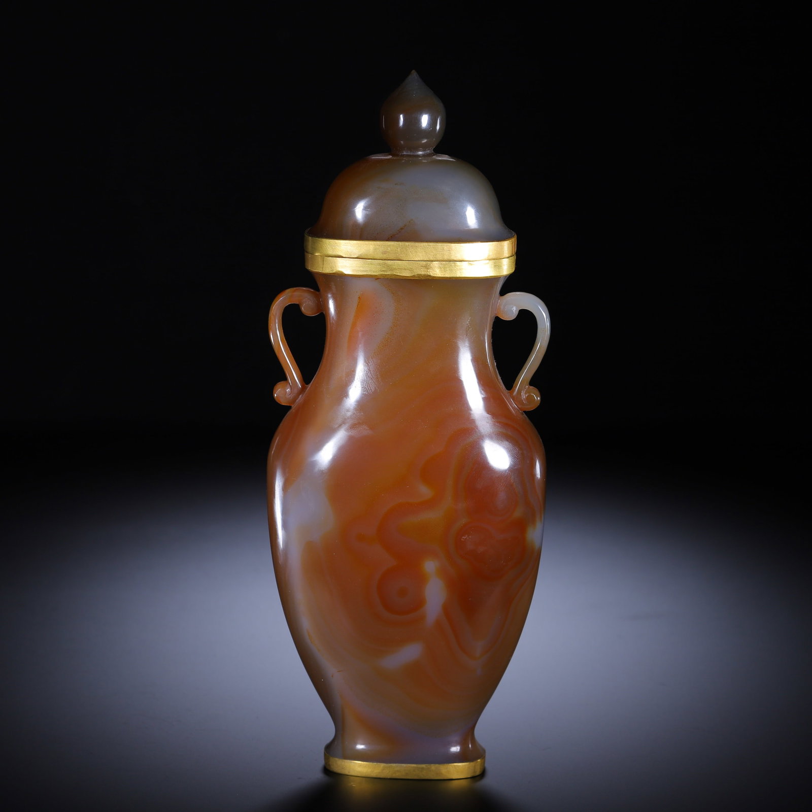 AN AGATE VASE - 7