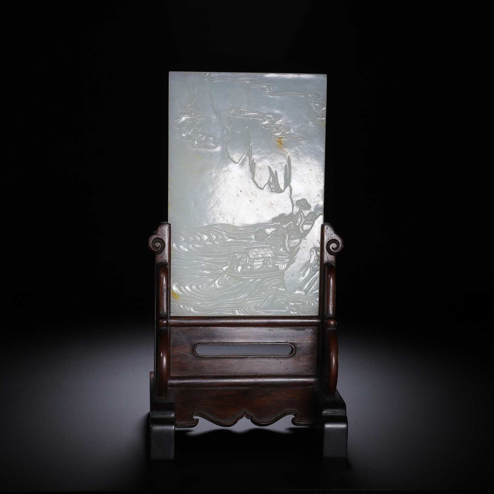 A HETIAN JADE TABLE SCREEN (1 of 9)