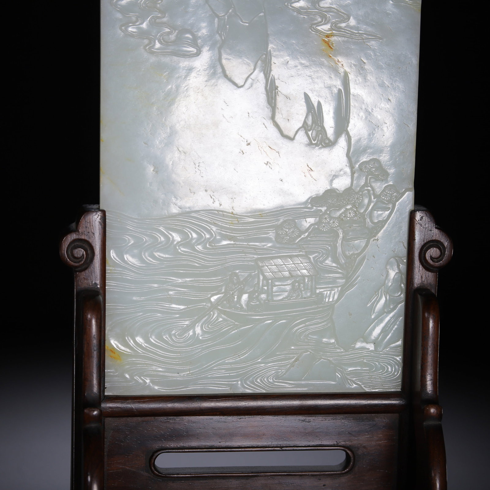 A HETIAN JADE TABLE SCREEN - 3